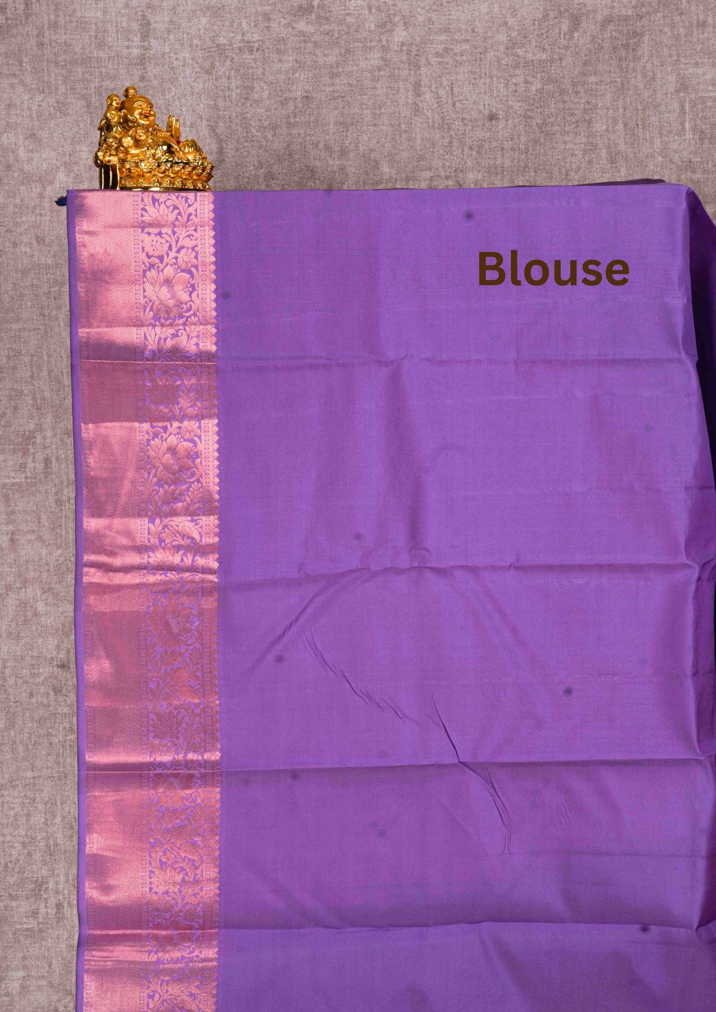 Purple Grand Puremix Silk Saree With Plain Blouse