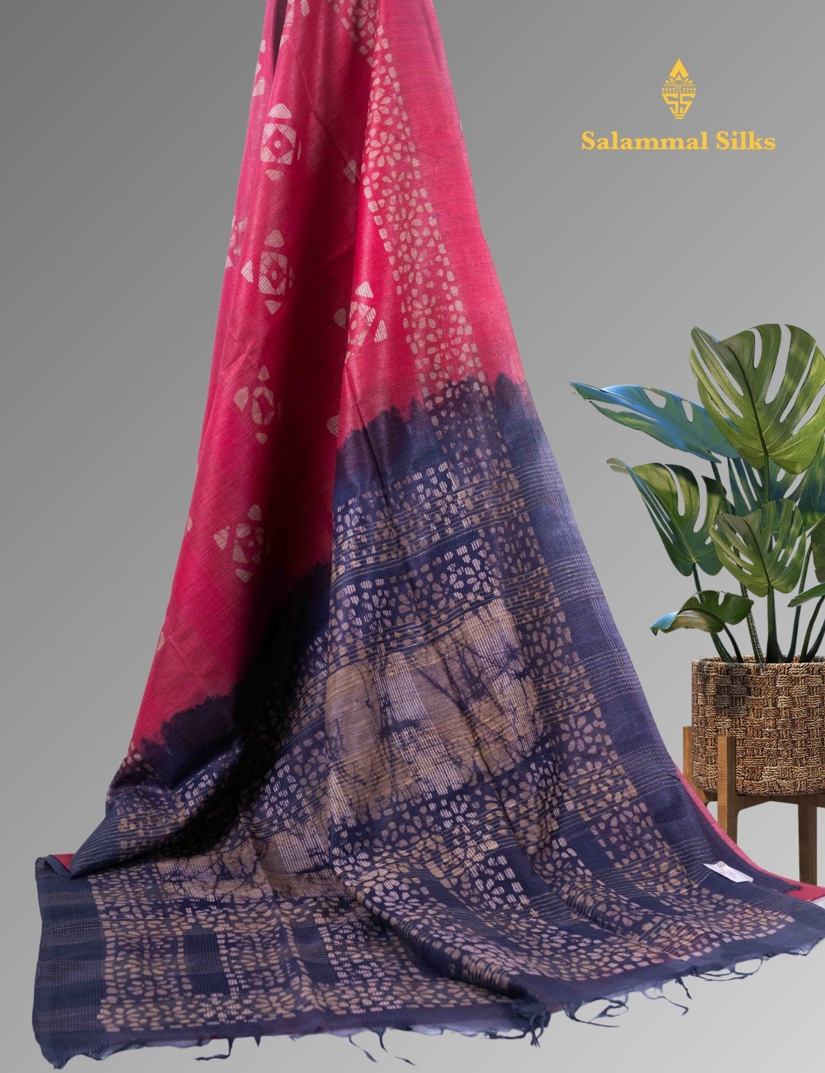 Pure Cotton Printed Saree Grey Colour With Brown Blouse