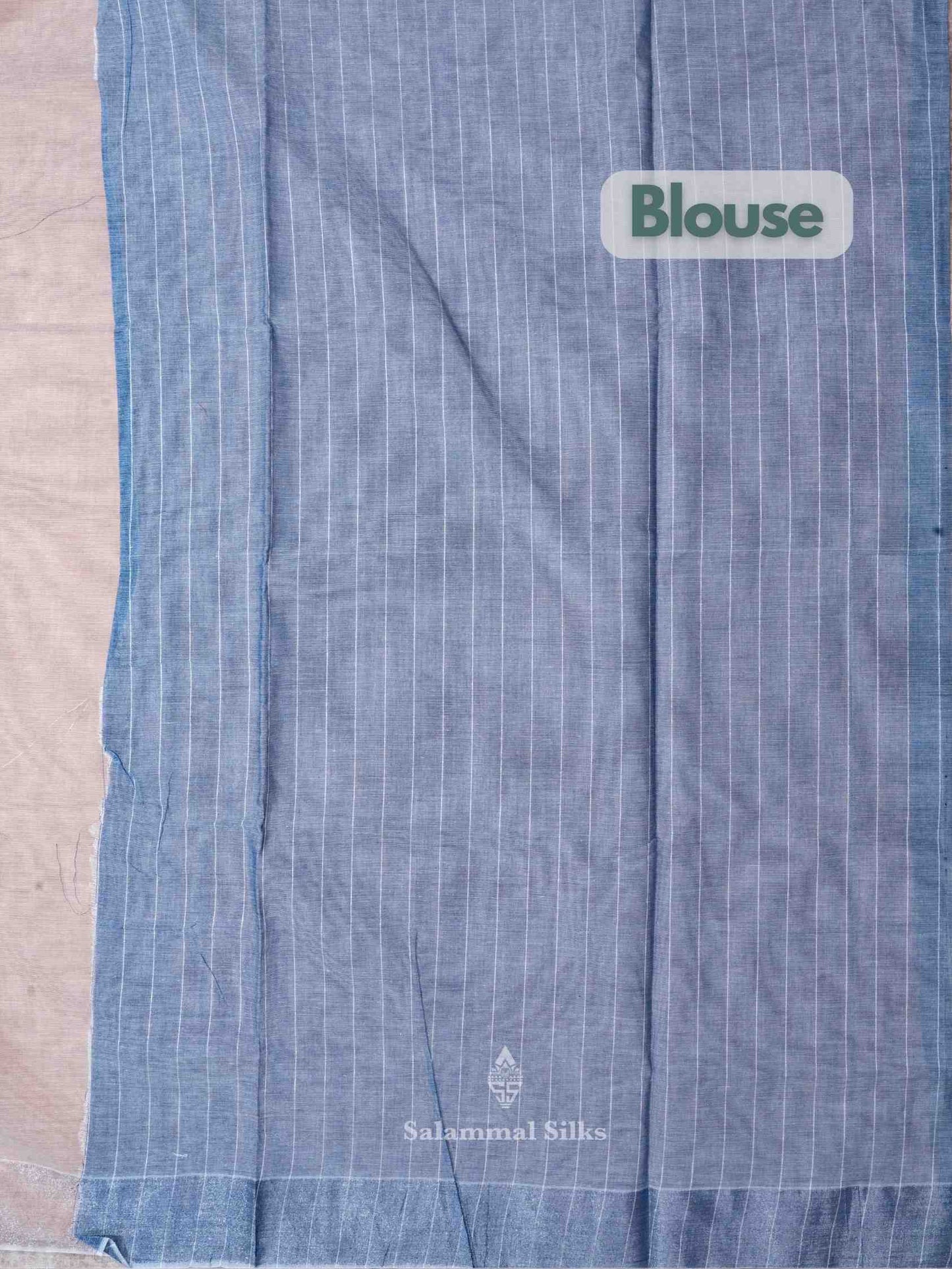 Beige Color Cotton Saree with Ash color Blouse