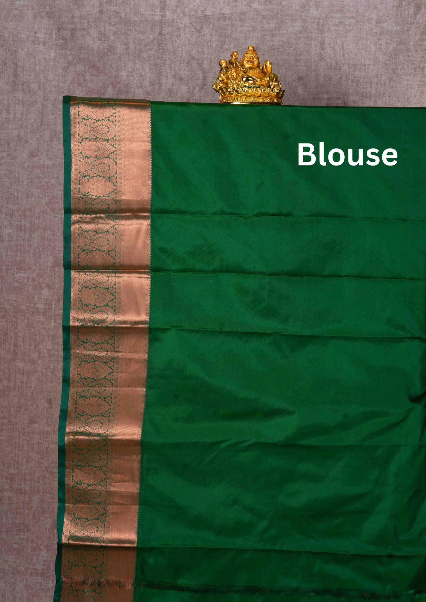 Mustard Yellow Grand Puremix Silk Saree With Green Blouse