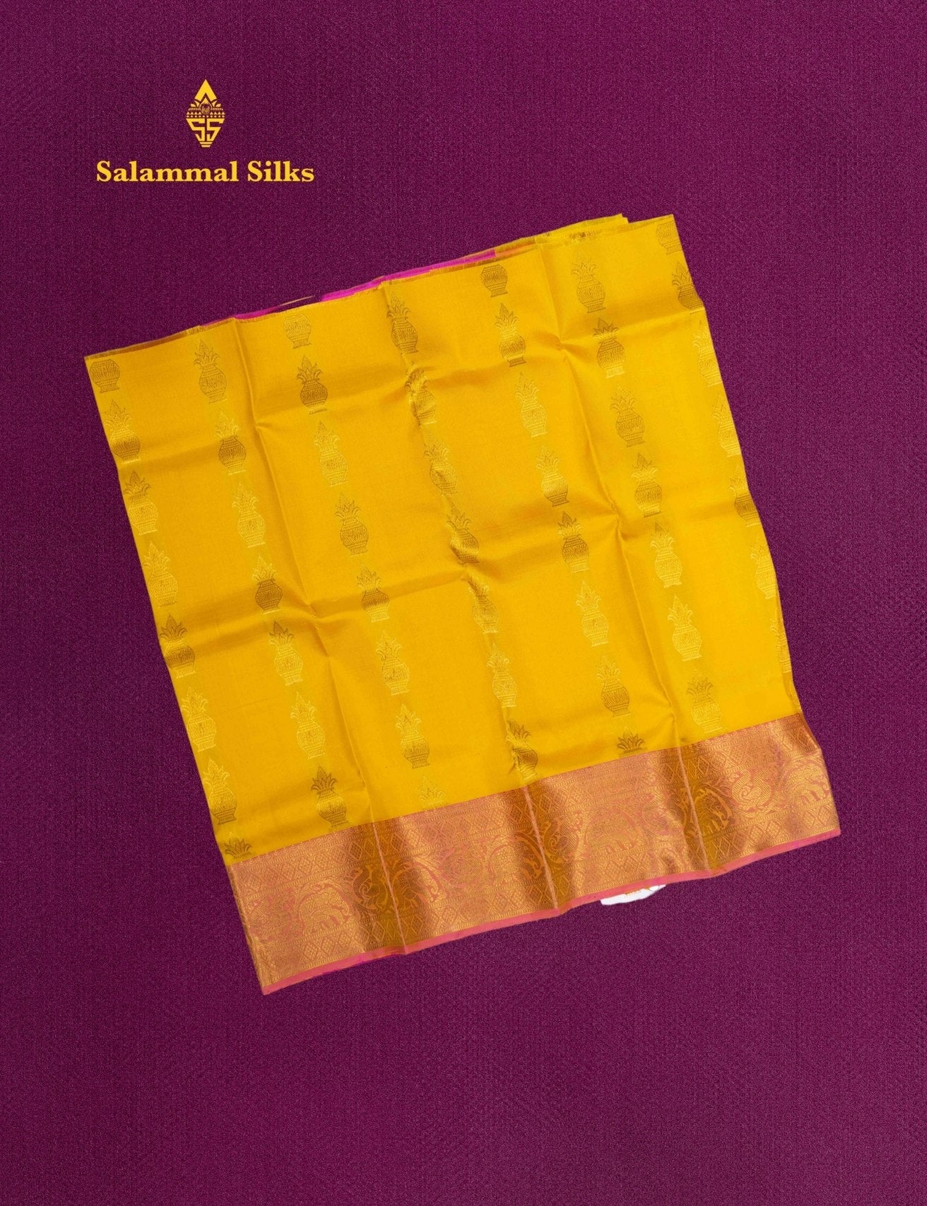 Pure Silk Pattu Pavadai (Mustard Yellow ) With Pink Blouse 18"
