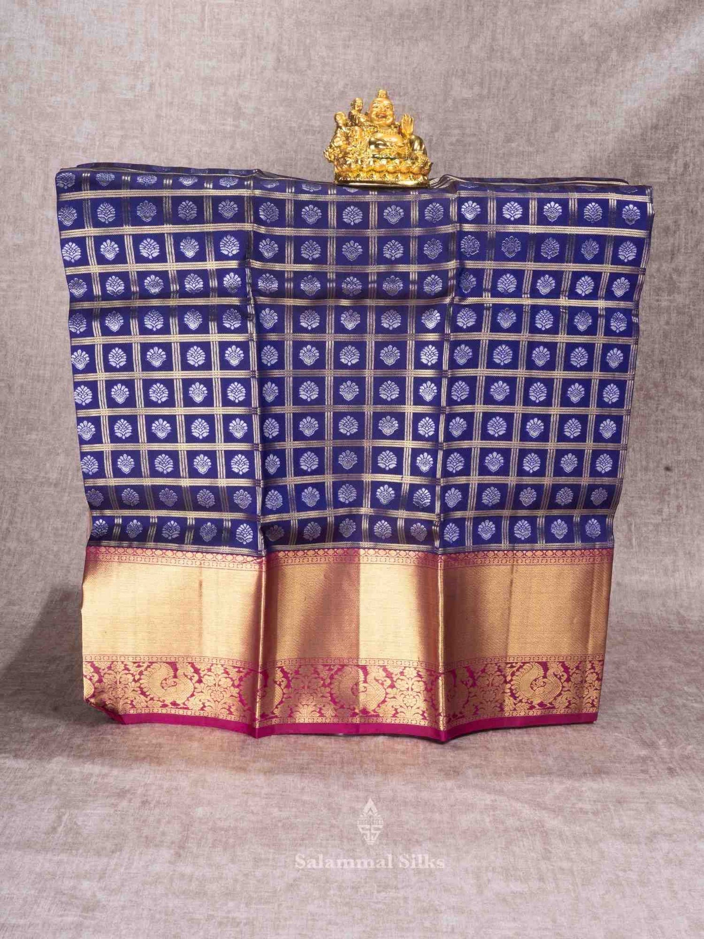 Pure Silk Pattu Pavadai (Violet ) With Pink Blouse 36"