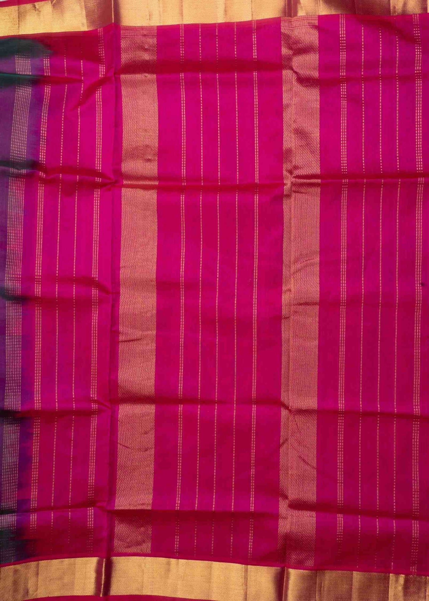 Violet Kanjivaram Pure Silk Cotton with Pink Blouse