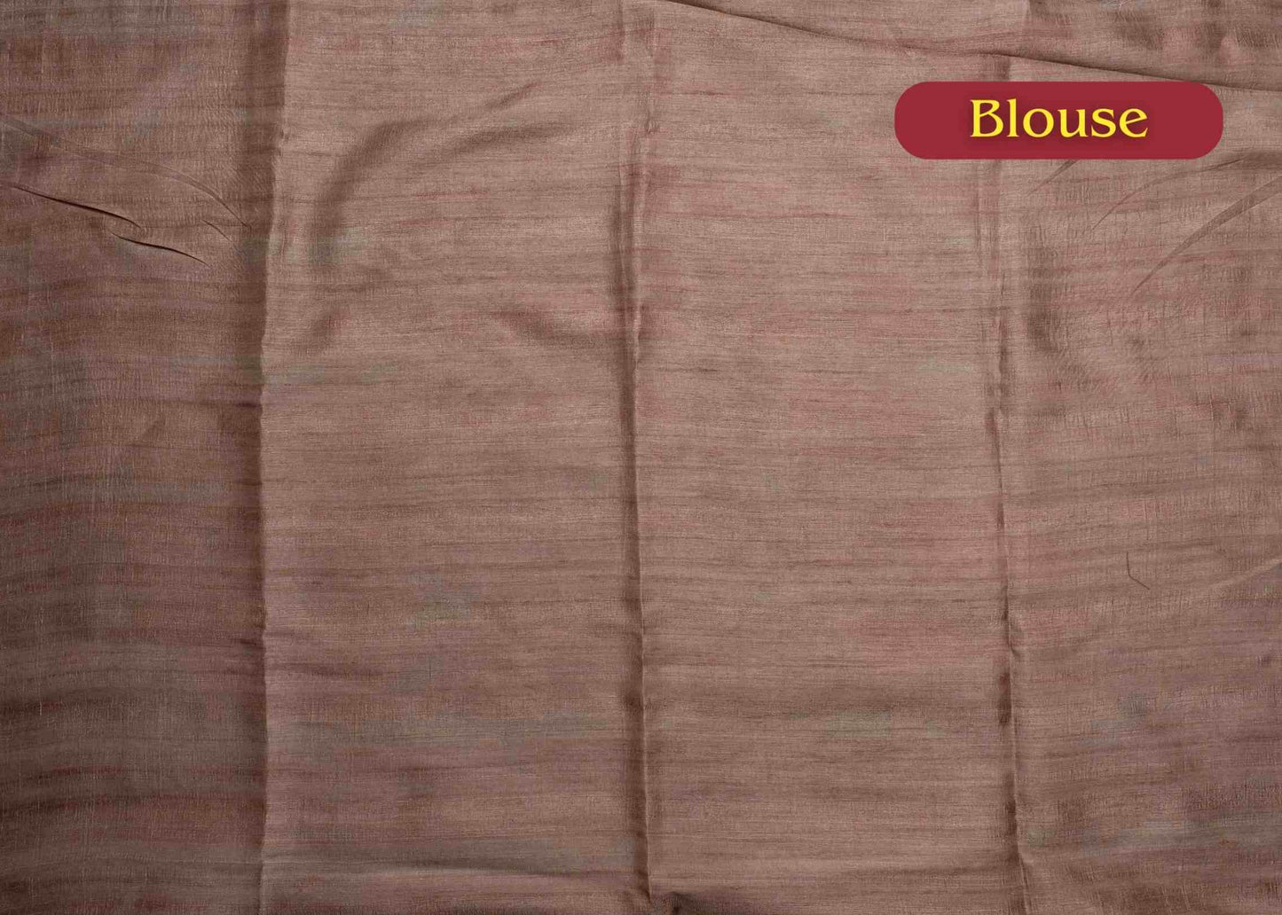 Olive Mustard Yellow Pure Fancy Tussar Saree With Plain Blouse