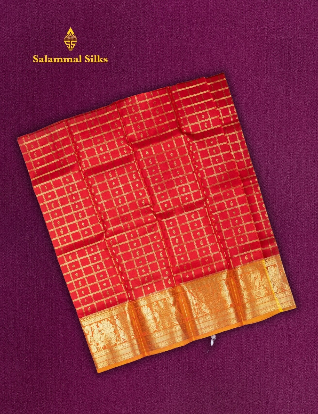 Pure Silk Pattu Pavadai (Red) With Mustard Yellow Blouse 18"