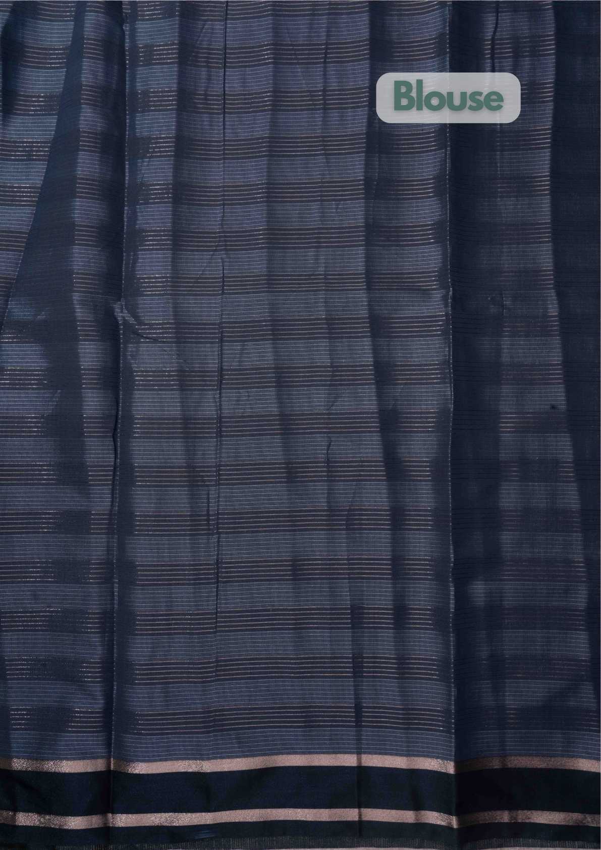 Kota Silk Saree Cream Sandal With Black Blouse