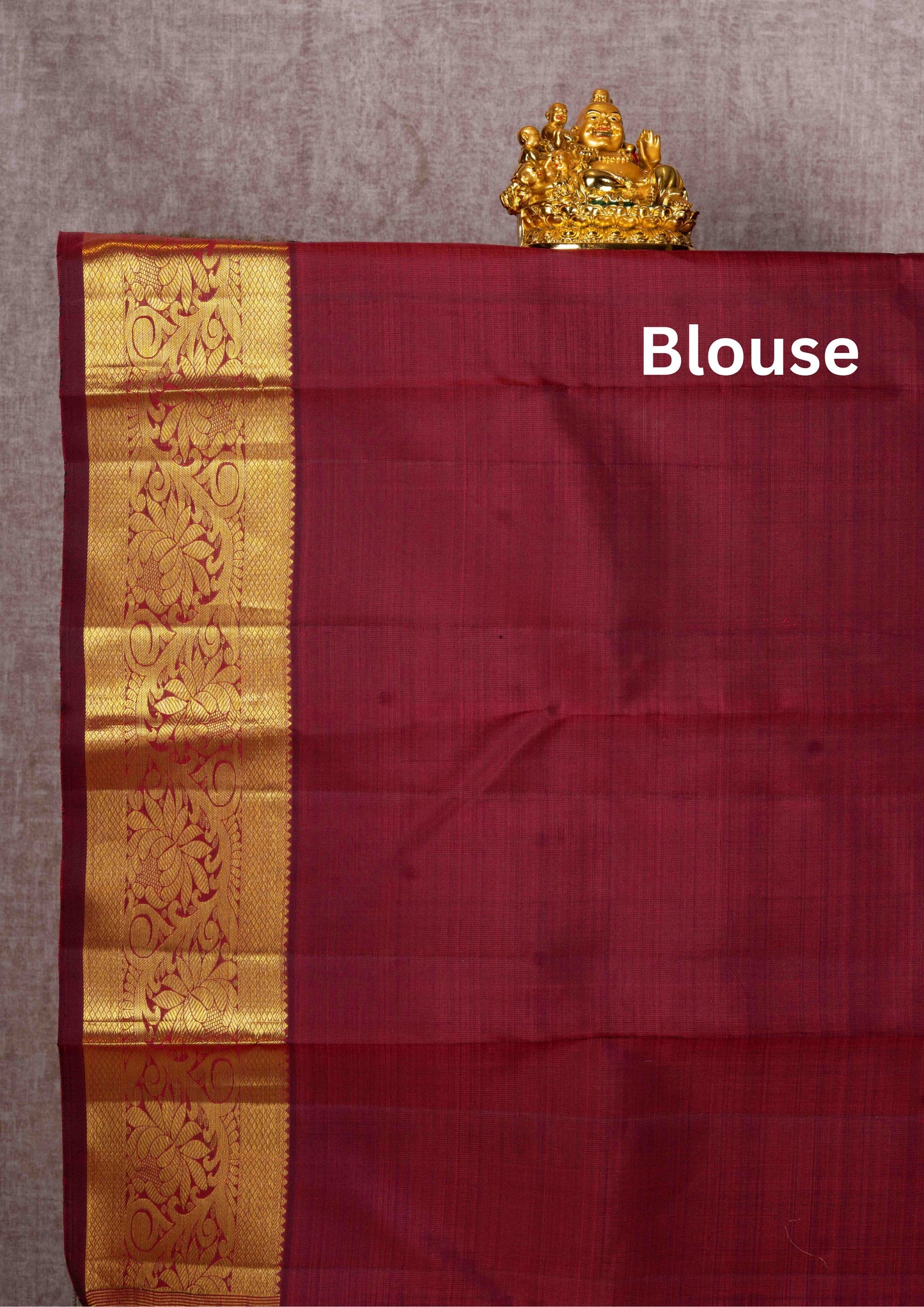 Kanjivaram Maroon Grand Wedding Pure Silk Saree With Blouse
