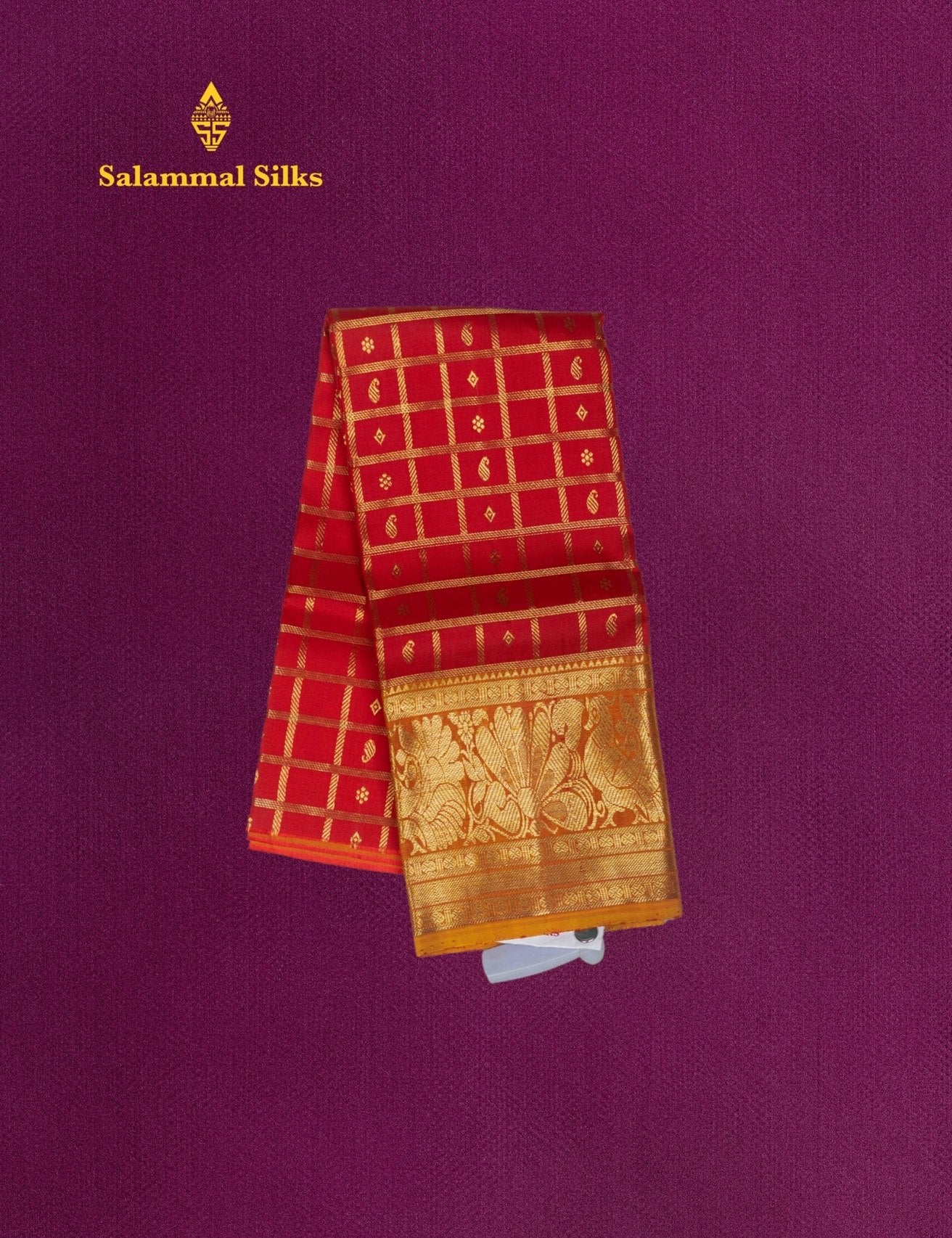 Pure Silk Pattu Pavadai (Red) With Mustard Yellow Blouse 18"