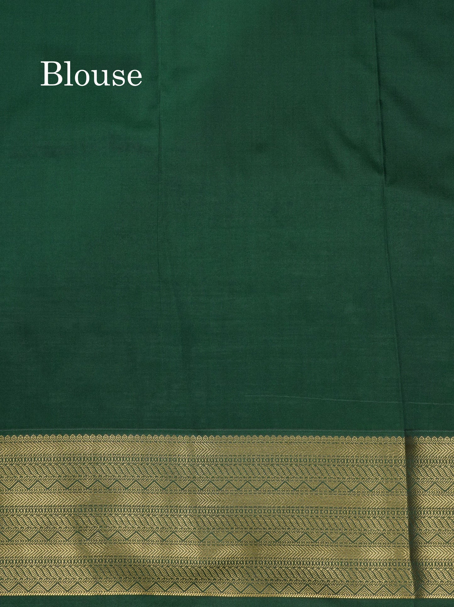 1000 Buttas Light Peach Semi Silk Saree With Contrast Bottle Green Border