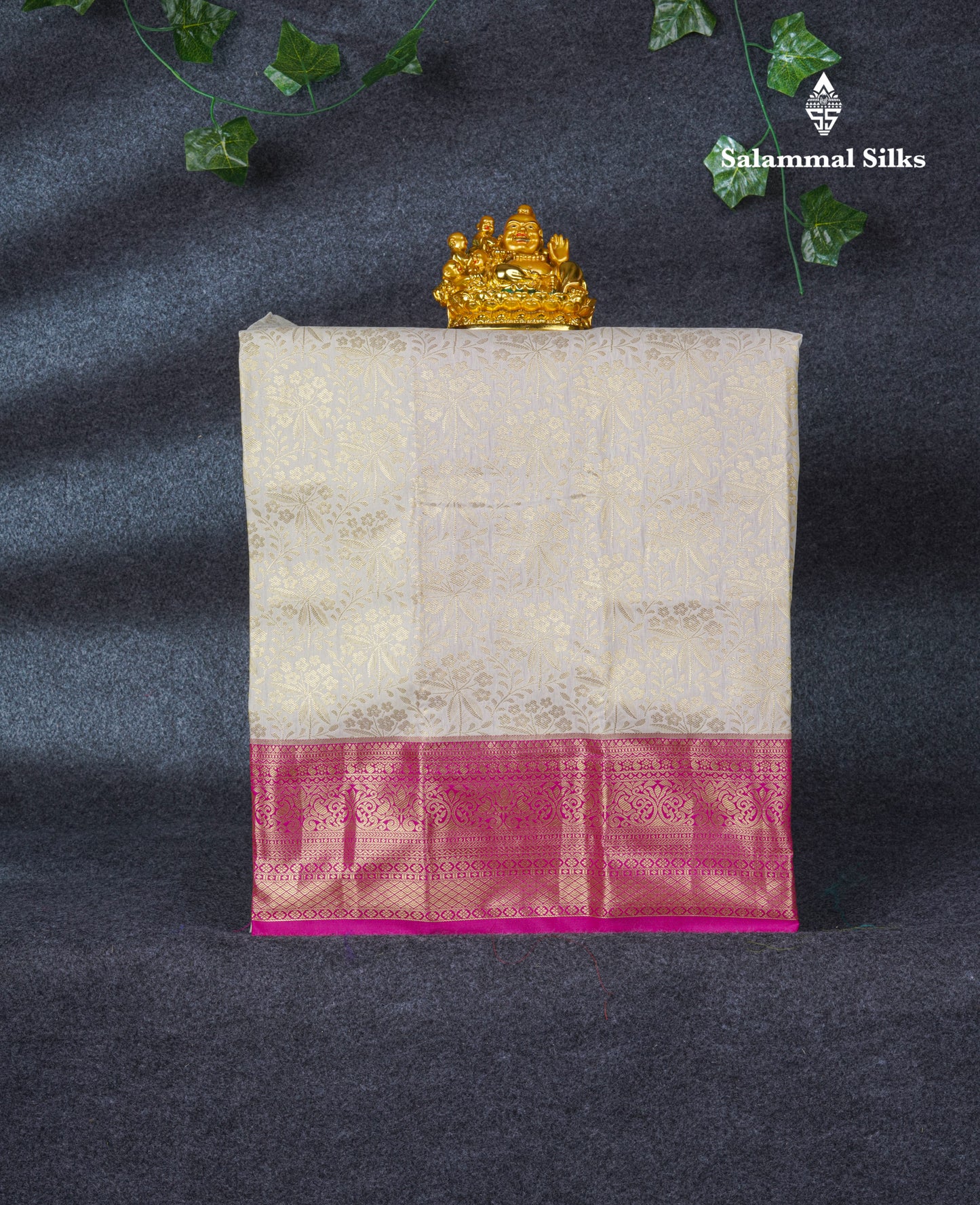 Semi Silk Pattu Pavadai (Parrot Green) With Chilly Red Blouse 21"