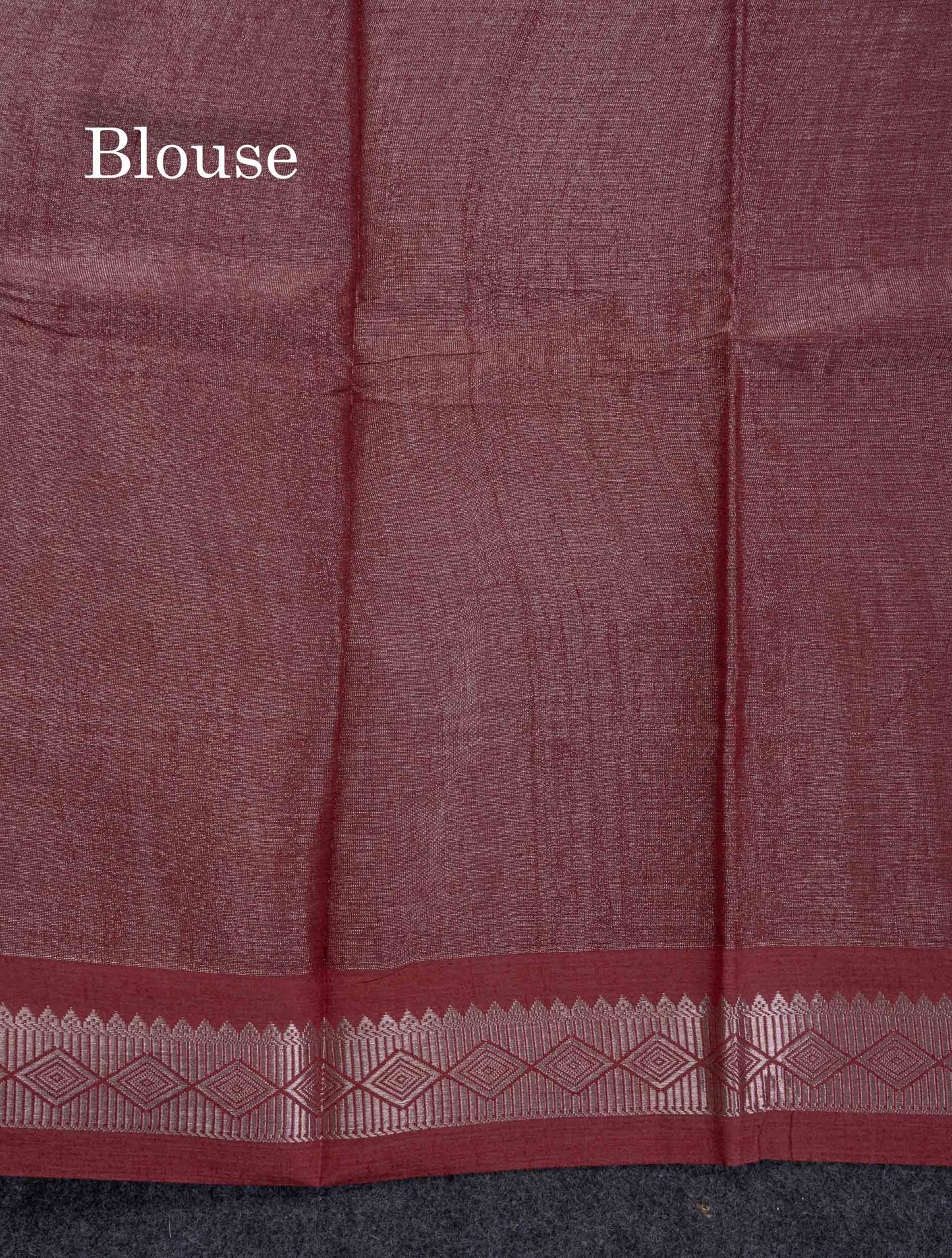 Stunning Maroon Tissue Sungudi Cotton Saree With Small Traditional Silver Zari Border