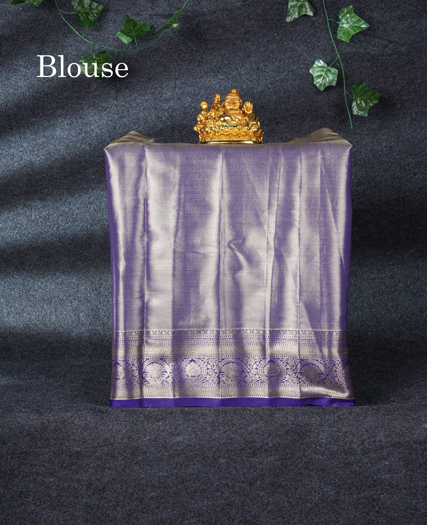 Semi Silk Pattu Pavadai Tissue (Purple) With Violet Blouse 21"