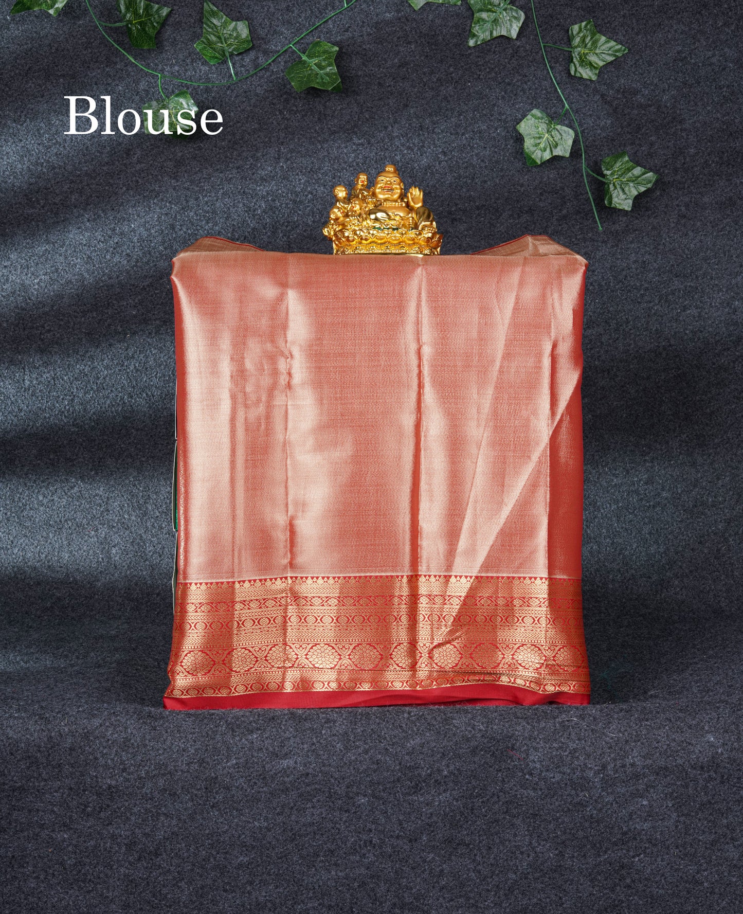 Semi Silk Pattu Pavadai Tissue ( Rexona Green ) With Chilly Red Blouse 21.5"