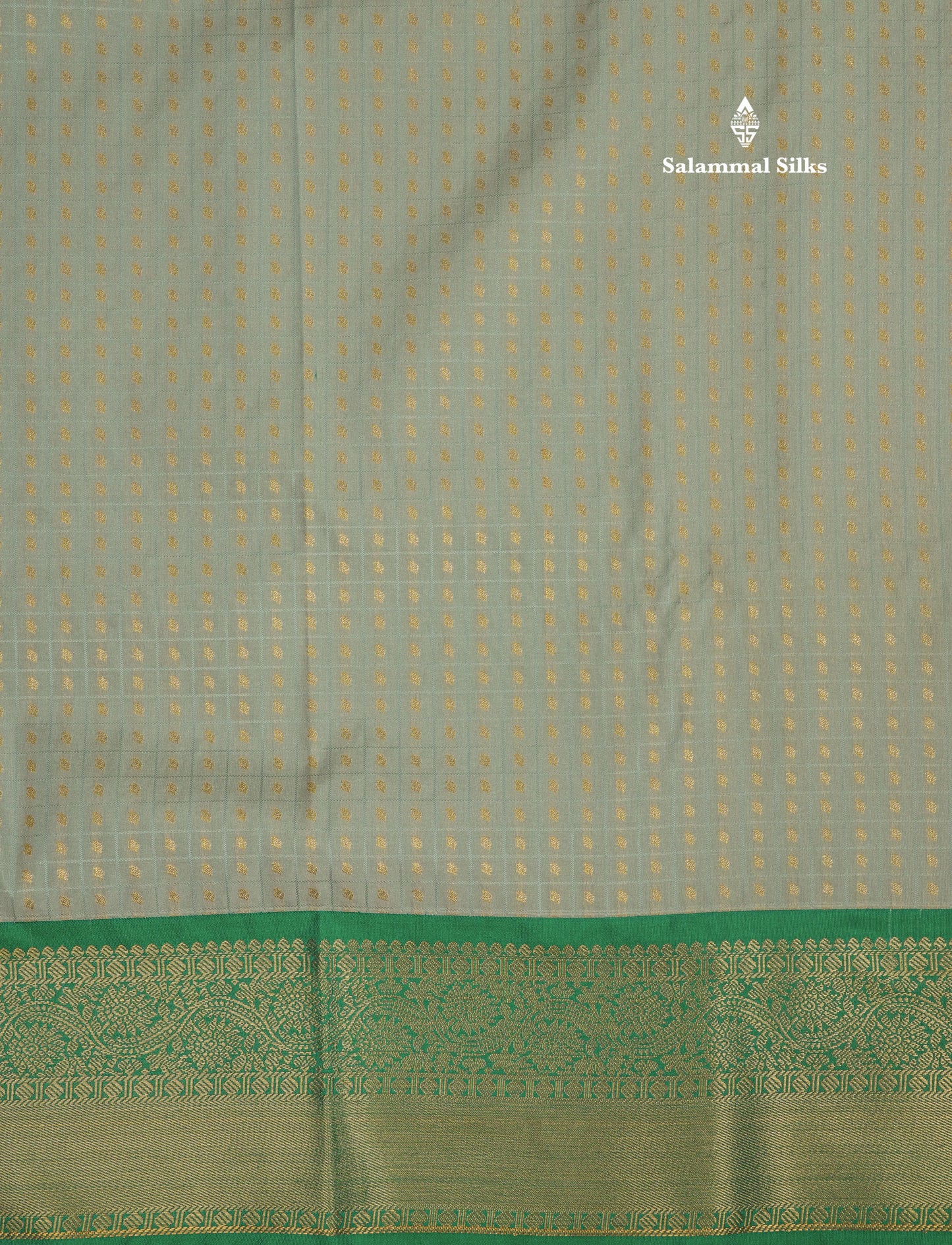 1000 Buttas Dark Navy Blue Semi Silk Saree With Contrast Saffire Green Border