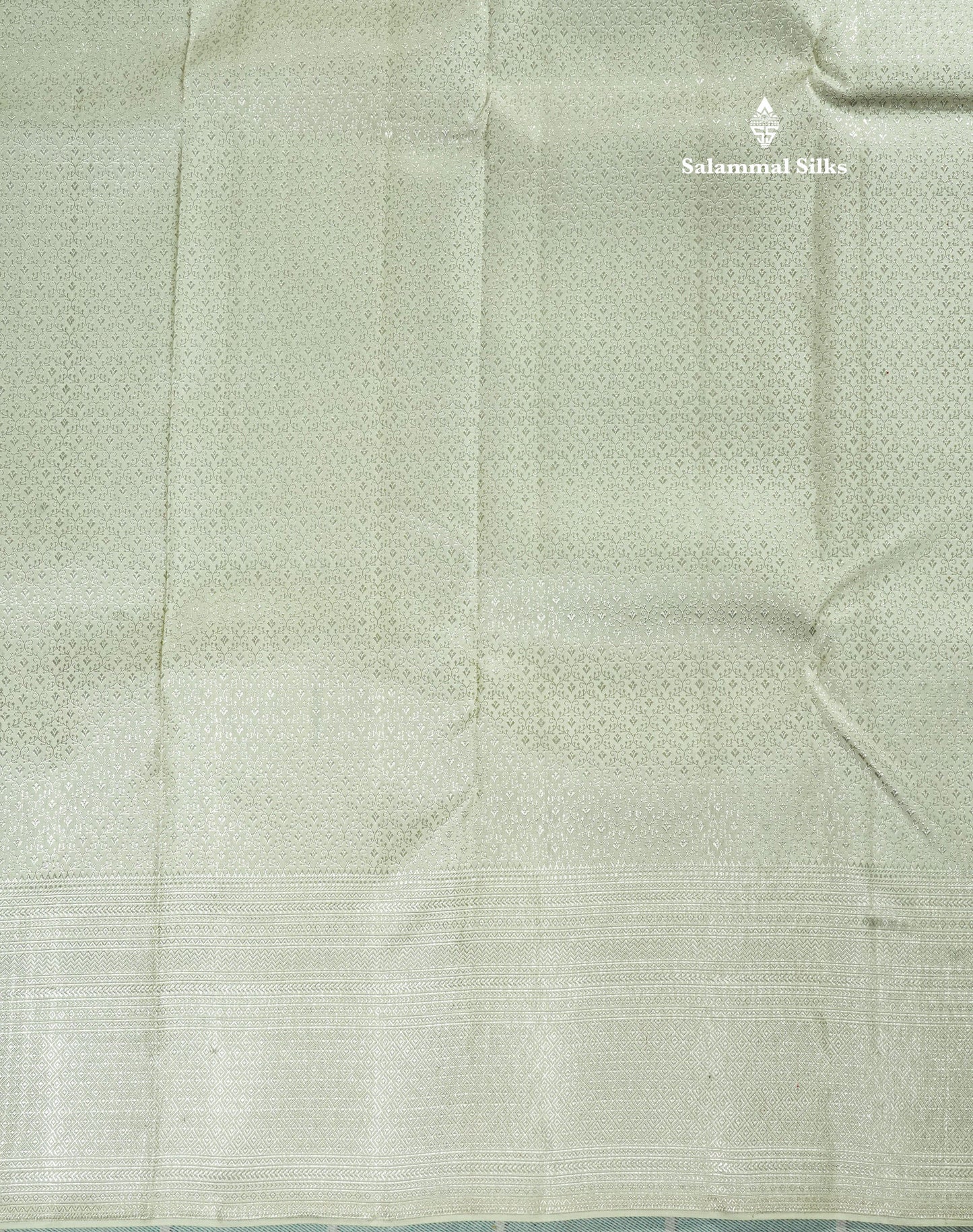 White Bridal Pure Kanjivaram Silk Saree With With Silver Zari Border