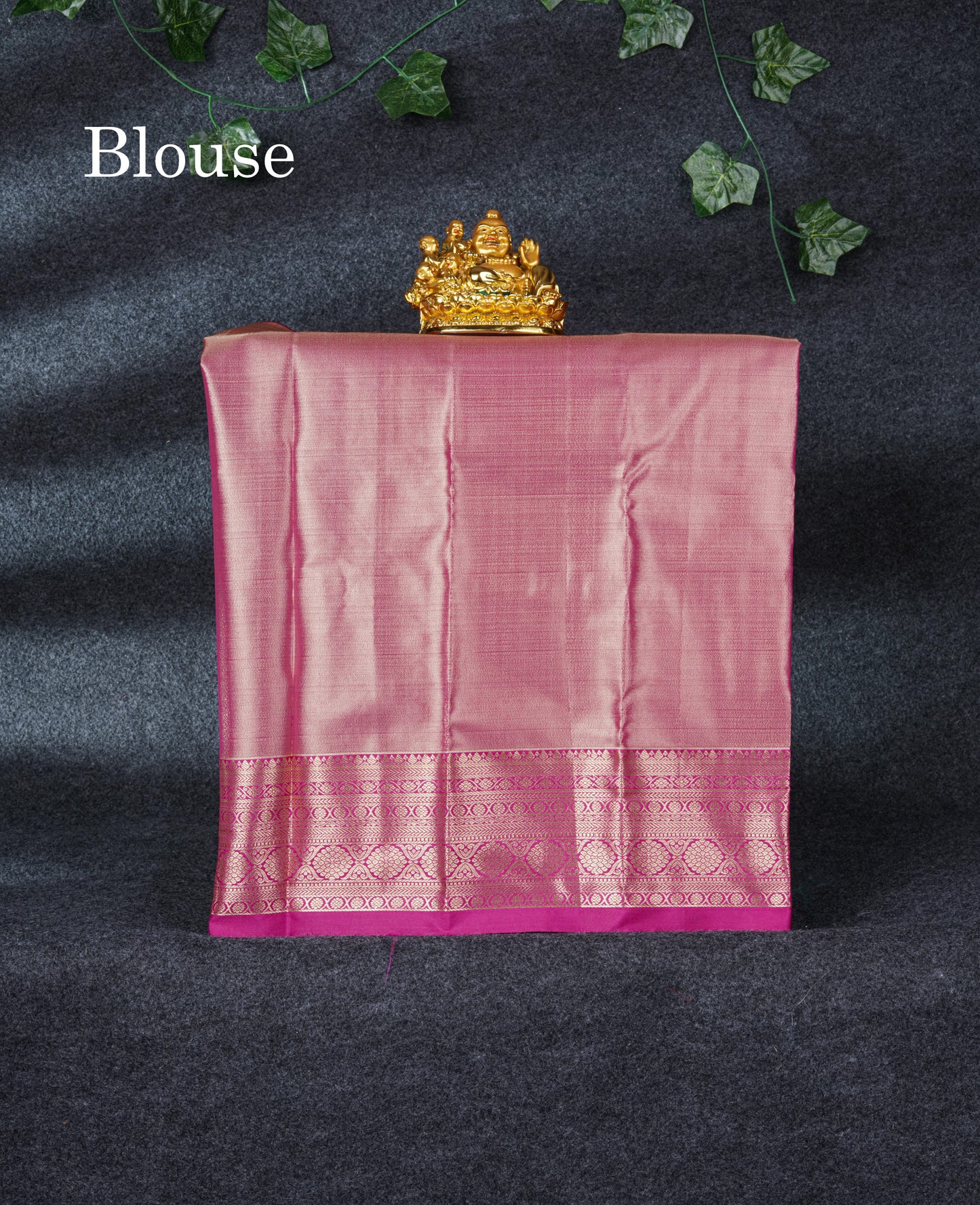 Semi Silk Pattu Pavadai Tissue ( Violet ) With Pink Blouse 22"
