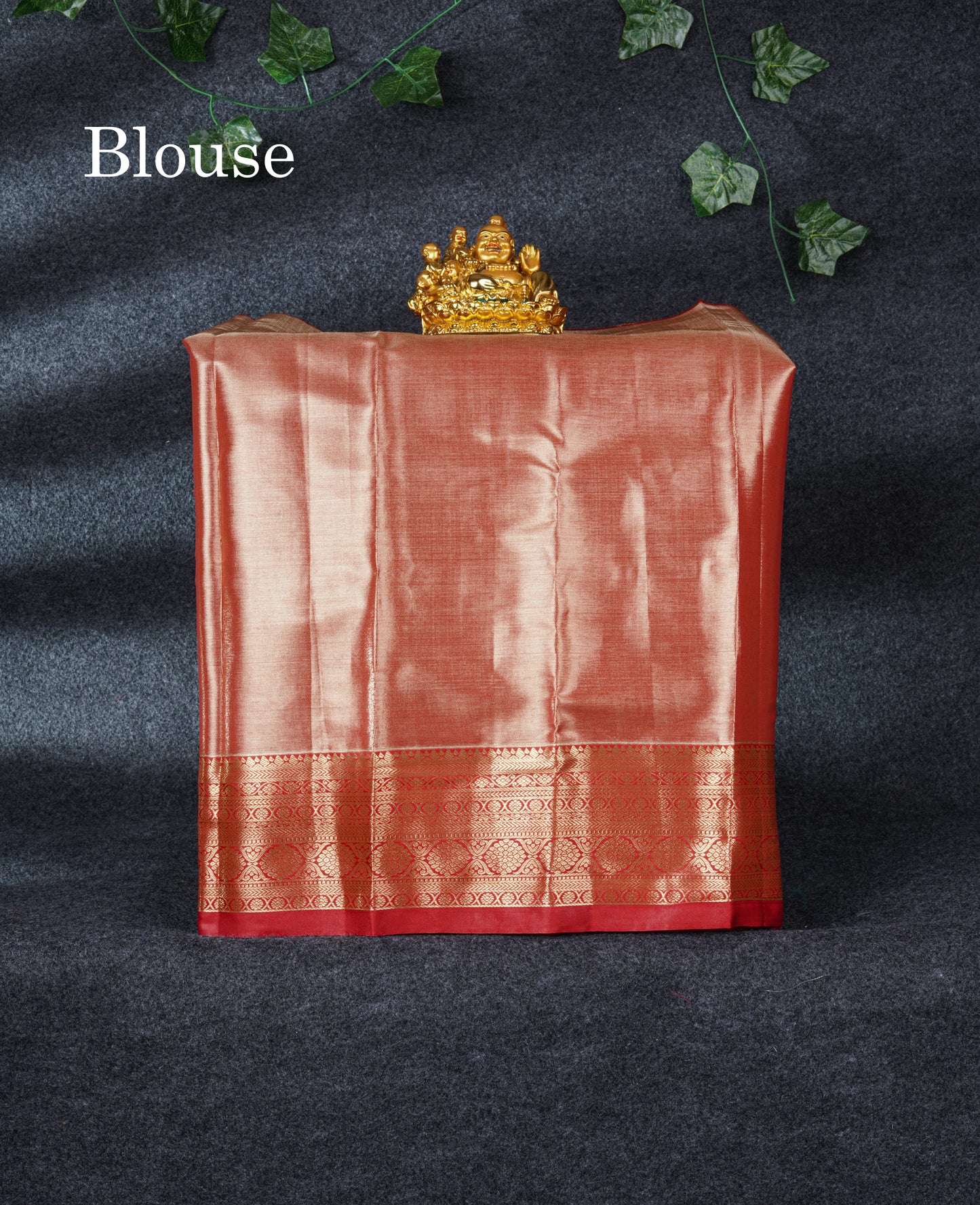 Semi Silk Pattu Pavadai Tissue (Lavender) With Red Blouse 21"