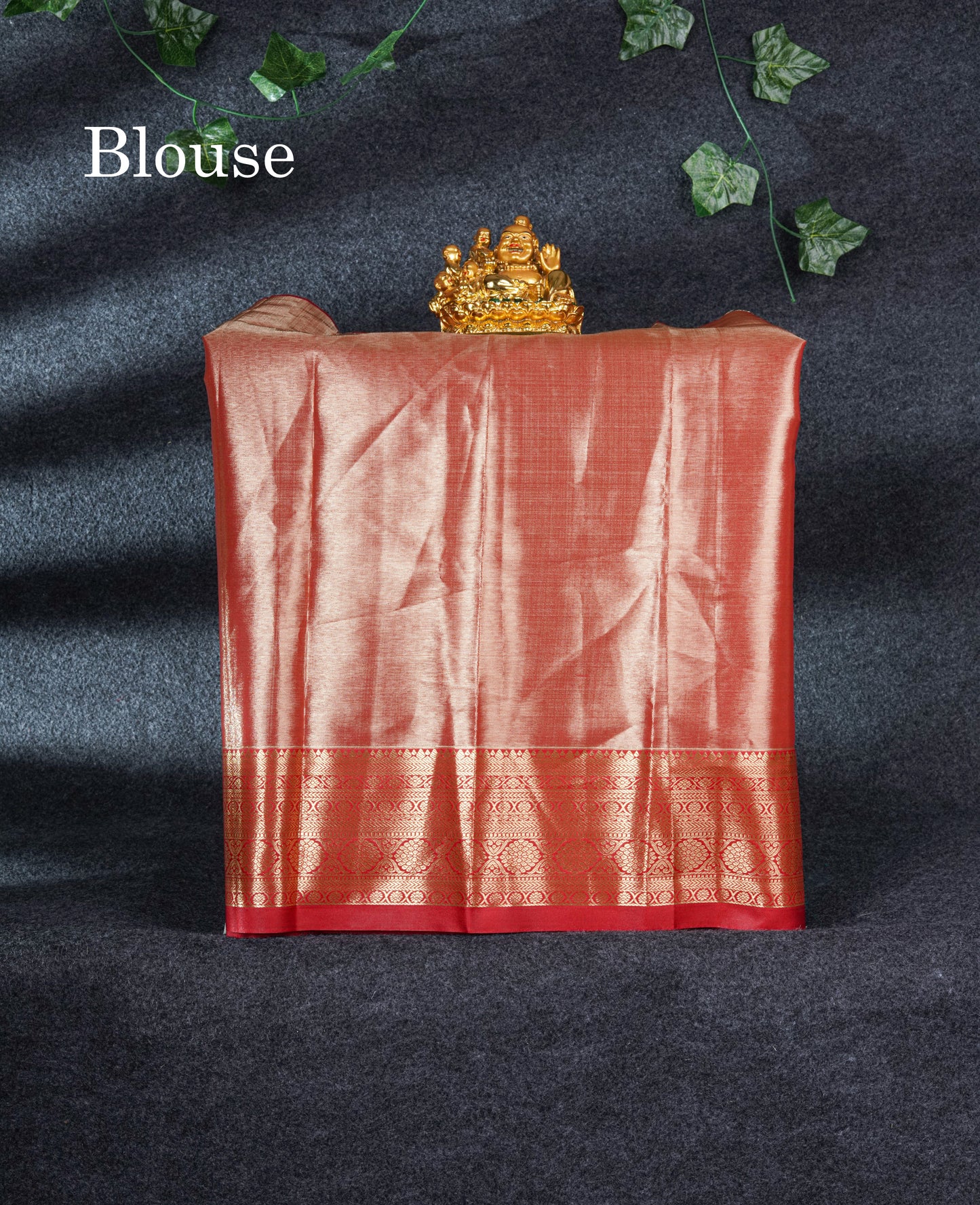 Semi Silk Pattu Pavadai Tissue (Lavender) With Red Blouse 21"