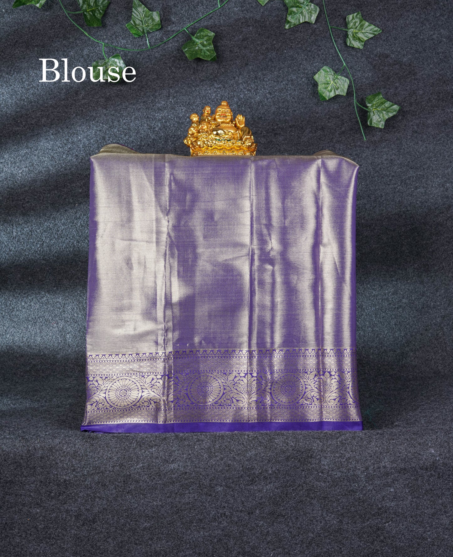 Semi Silk Pattu Pavadai Tissue (Purple) With Violet Blouse 21"
