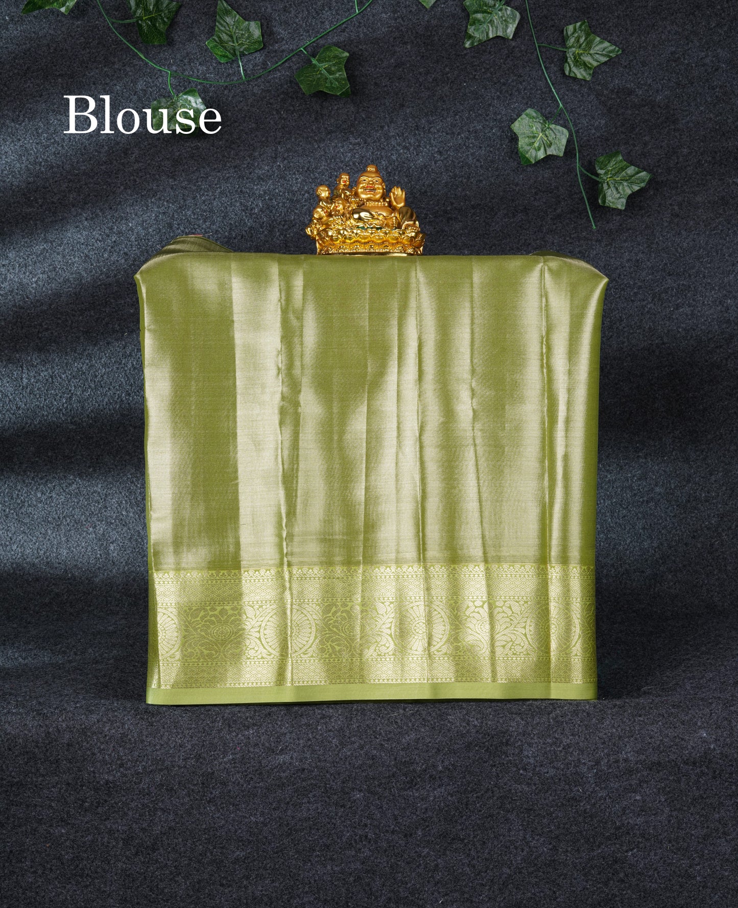Semi Silk Pattu Pavadai Tissue (Pink) With Pista Green Blouse 21"