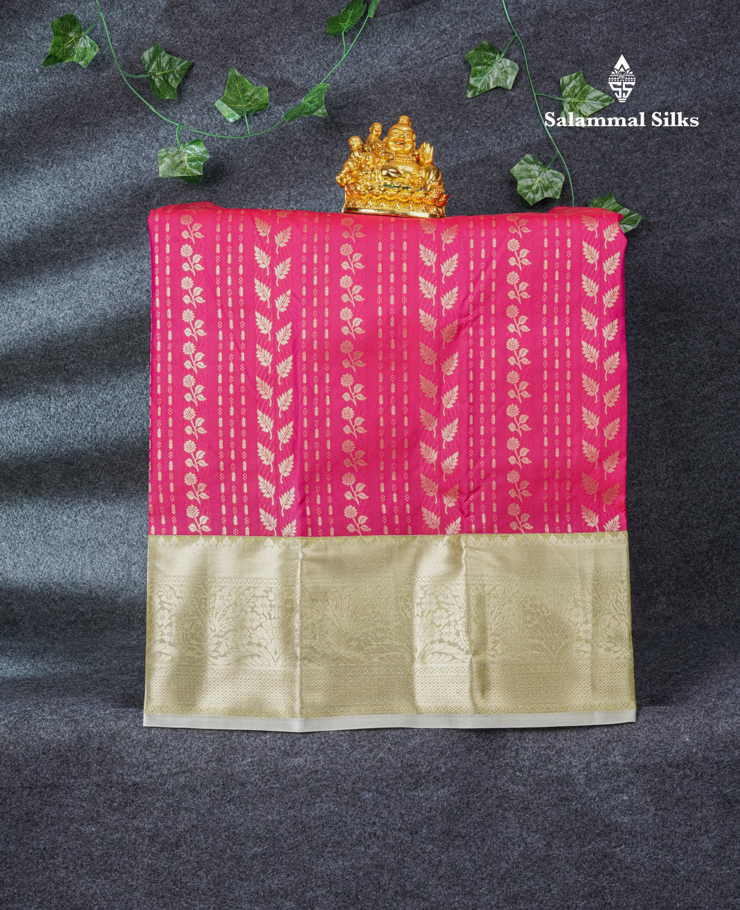 Semi Silk Pattu Pavadai (Pink) with Sandal Blouse 27"