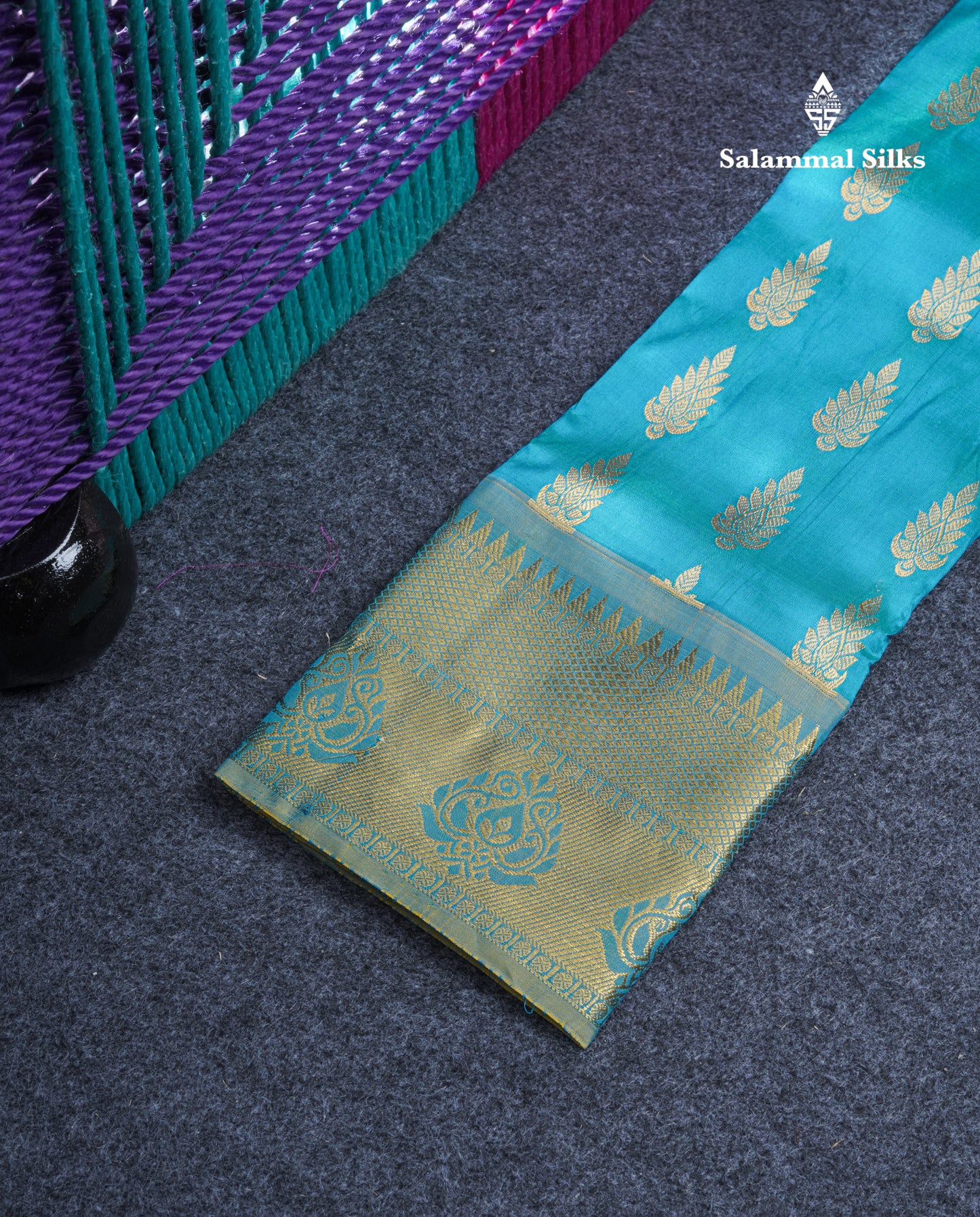 Pure Silk Pattu Pavadai (Dual Tone Peacock Blue) 20"
