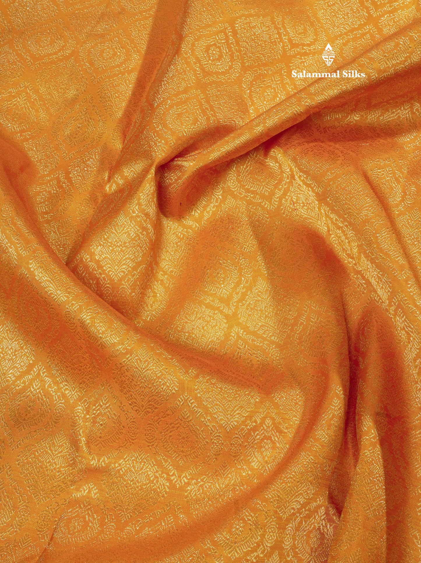 Mustard Yellow Bridal Pure Kanjivaram Silk Saree With Traditional Border