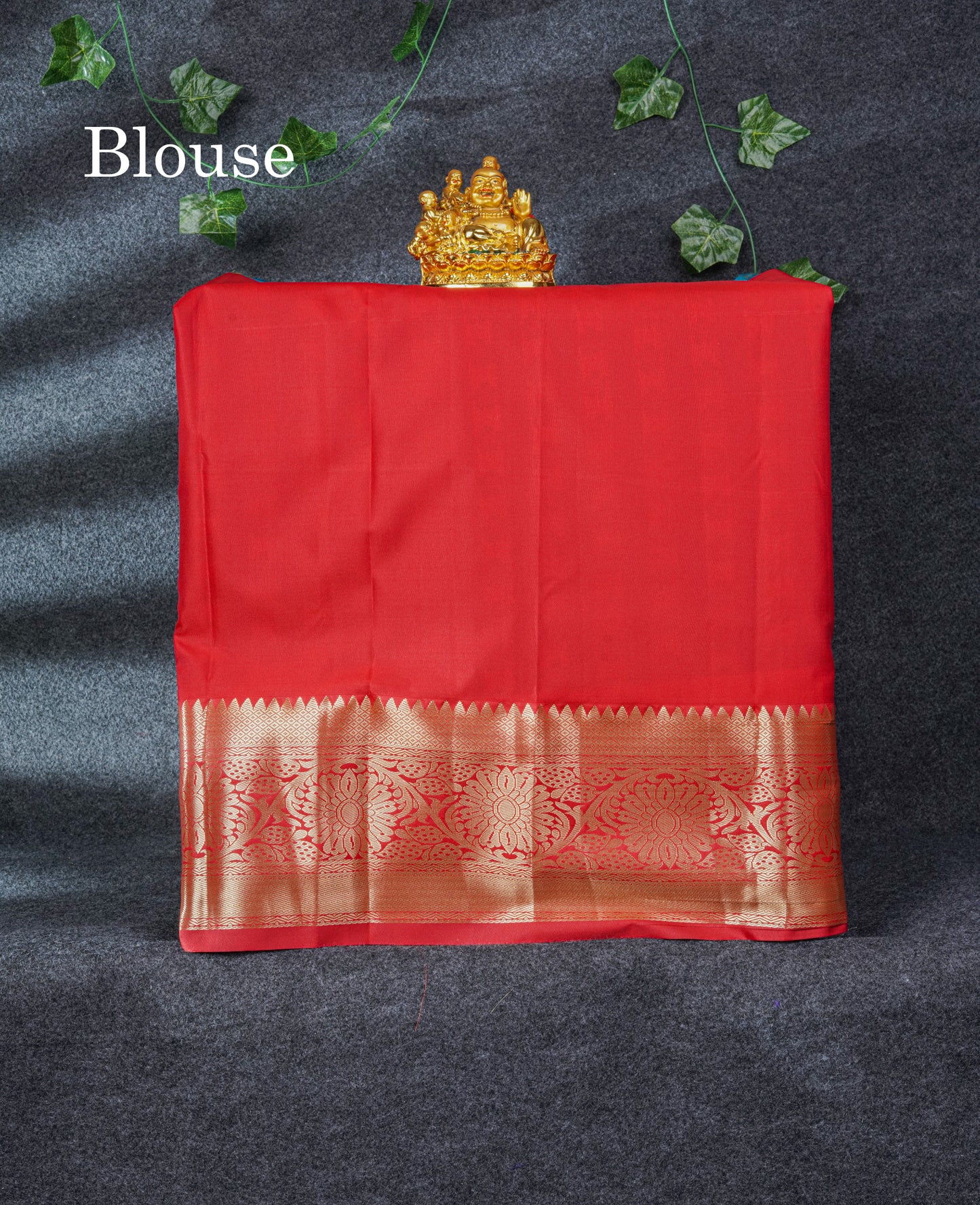 Semi Silk Pattu Pavadai (Blue) with Chilly Red 27"