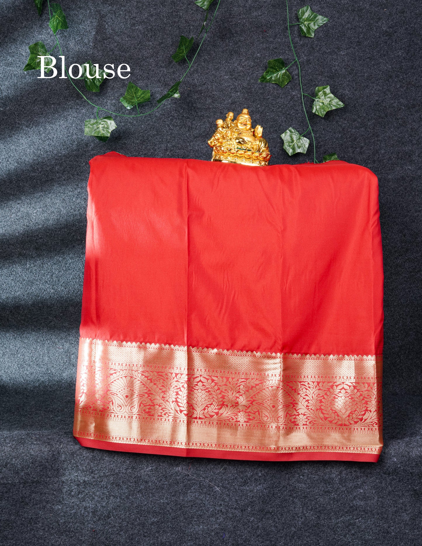 Semi Silk Pattu Pavadai (Half White) with Chilly Red Blouse 27"