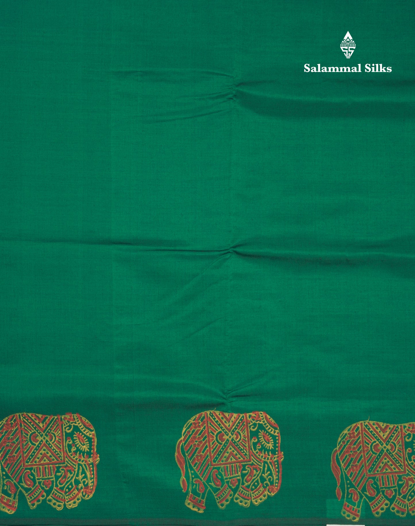Bottle Green South Cotton Printed Saree With Contrast Manthulir Yellow Blouse