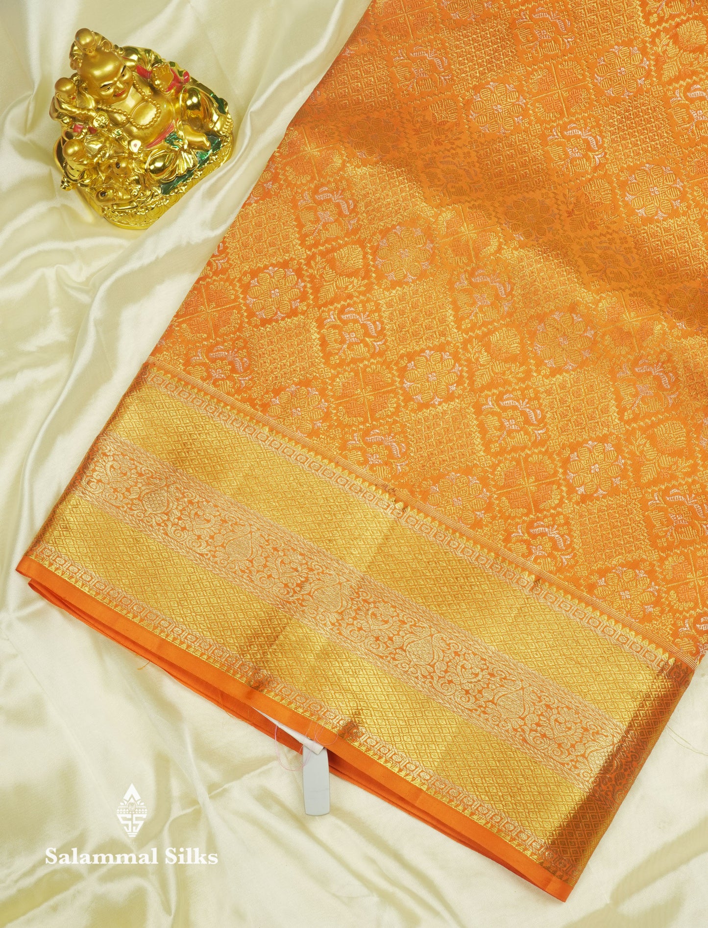 Pinkish Red Bridal Pure Kanjivaram Silk Saree With Self Border