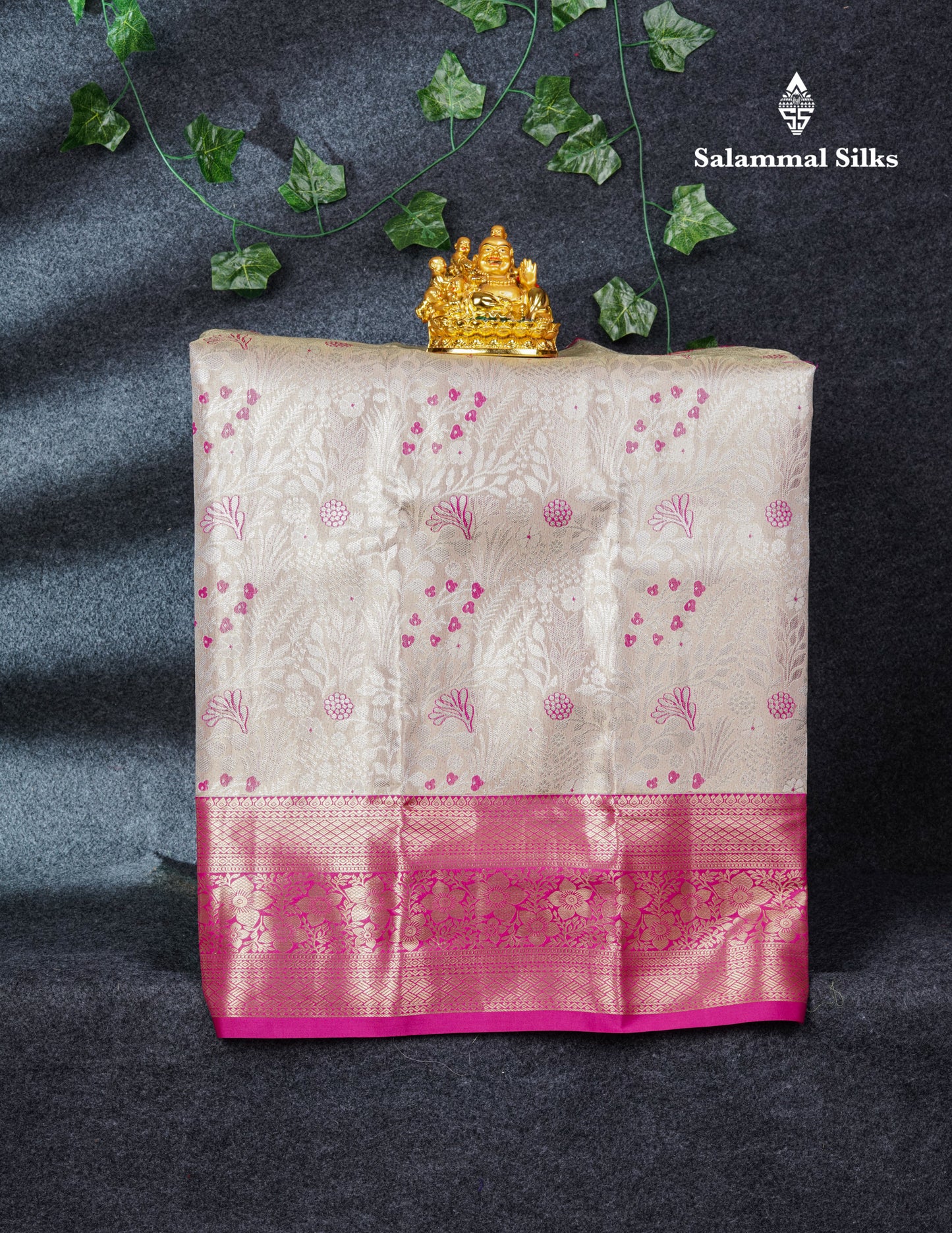 Semi Silk Pattu Pavadai Tissue (Orange) with Pista Green Blouse 27"