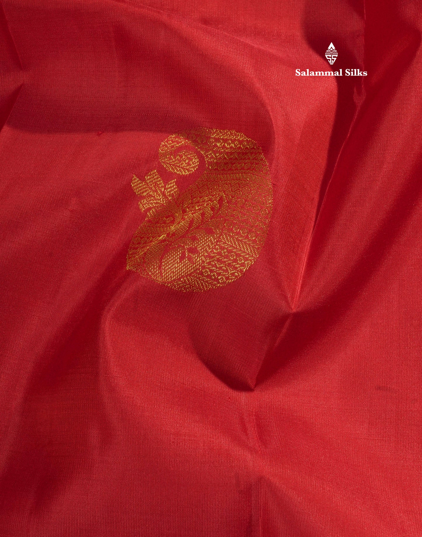 Red Pure Kanjivaram Silk Saree with Self Border