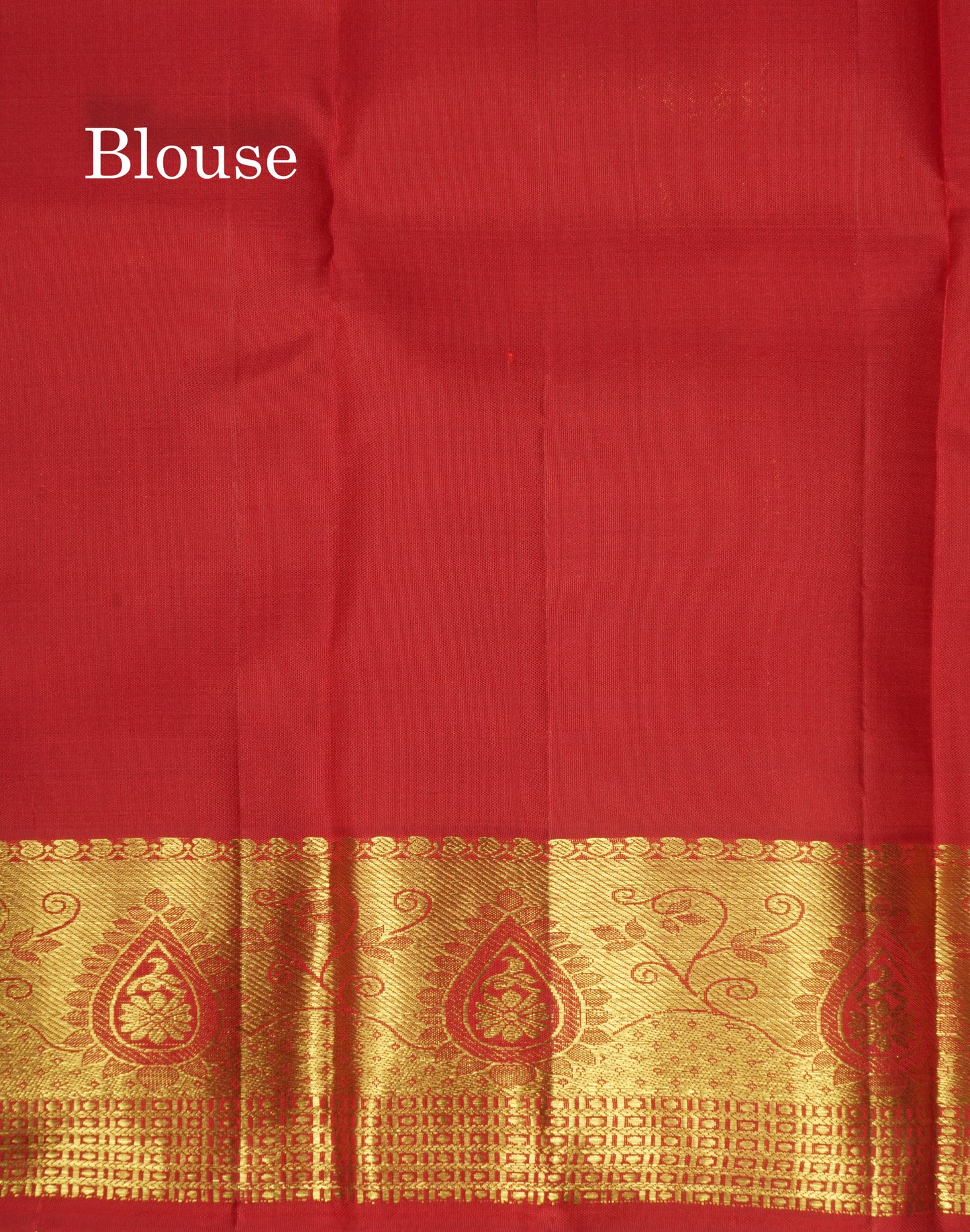 Red Pure Kanjivaram Silk Saree with Self Border