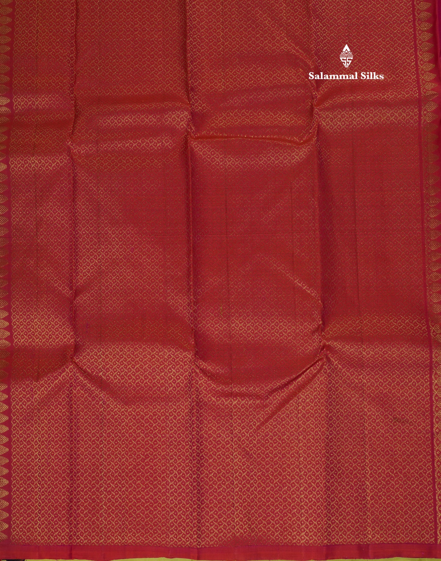 Lemon Yellow Zari Small Checks Pure Kanjivaram Silk Saree with Contrast Blouse