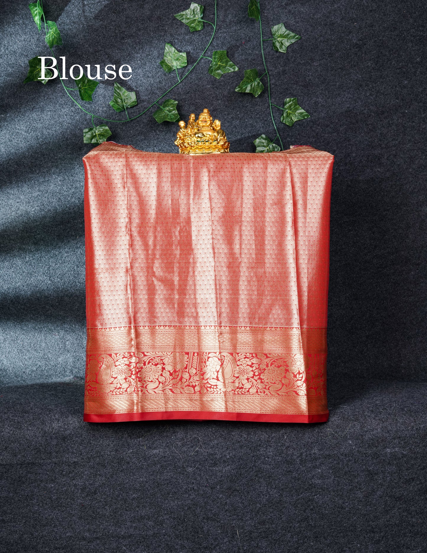 Semi Silk Pattu Pavadai Tissue (Lavender) with Red Blouse 27"