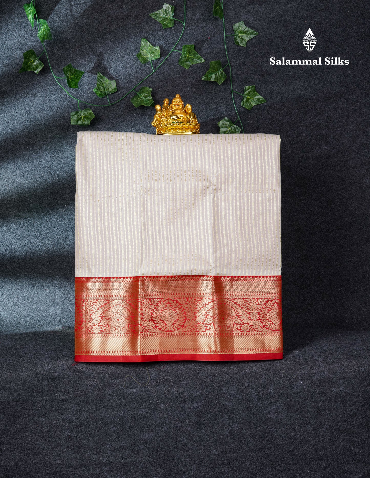 Semi Silk Pattu Pavadai (Half White) with Red Blouse 27"