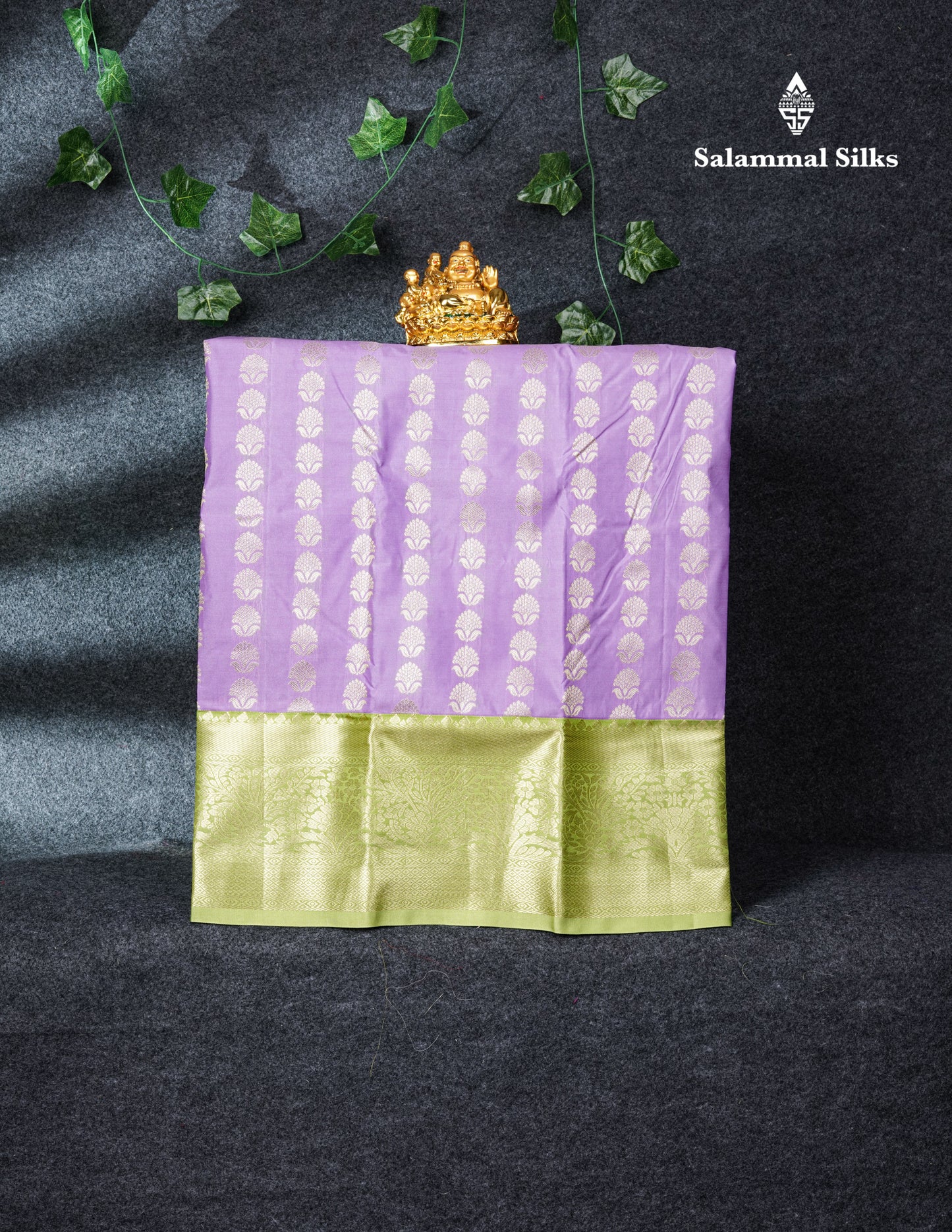 Semi Silk Pattu Pavadai (Lavender) with Pista Green Blouse 27"
