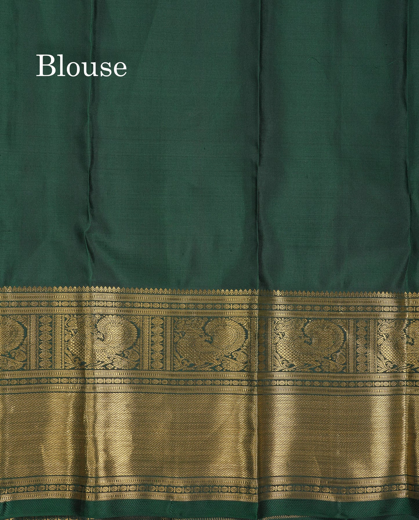 Beautiful Bottle Green Pure Kanjivaram 2G Zari Pure Silk Saree With Traditional Evening Morning Border