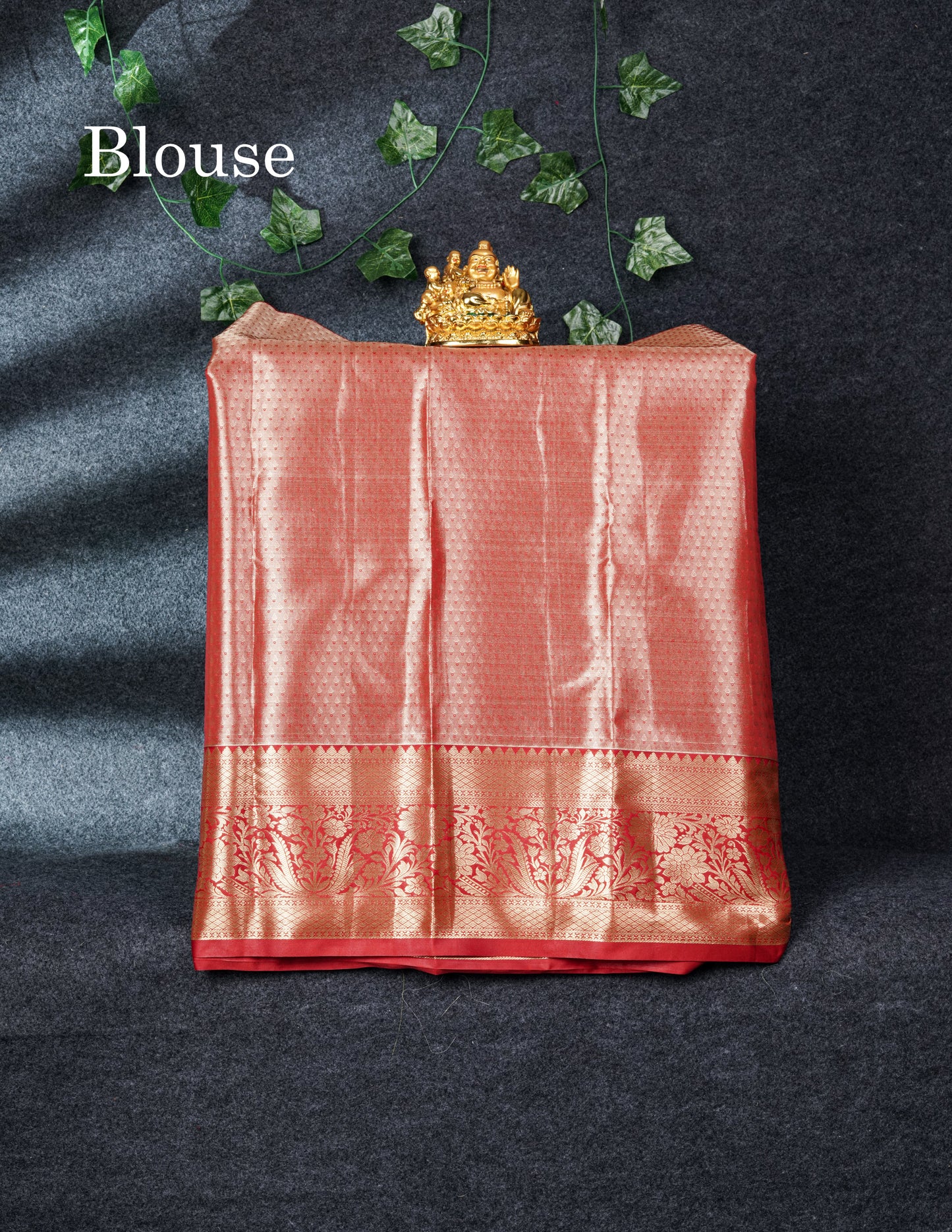 Semi Silk Pattu Pavadai Tissue (Pista Green) with Red Blouse 27"