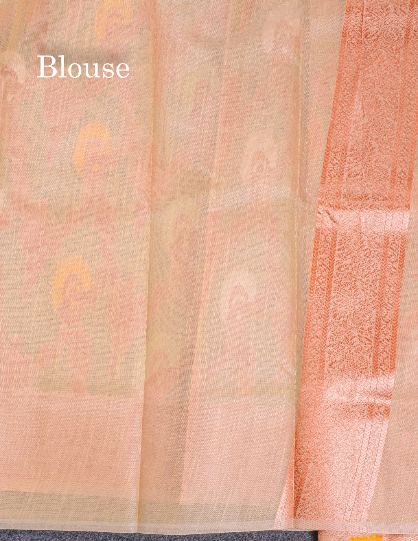 Light Green Meenakari Work Cotton Mix Saree With Self Blouse