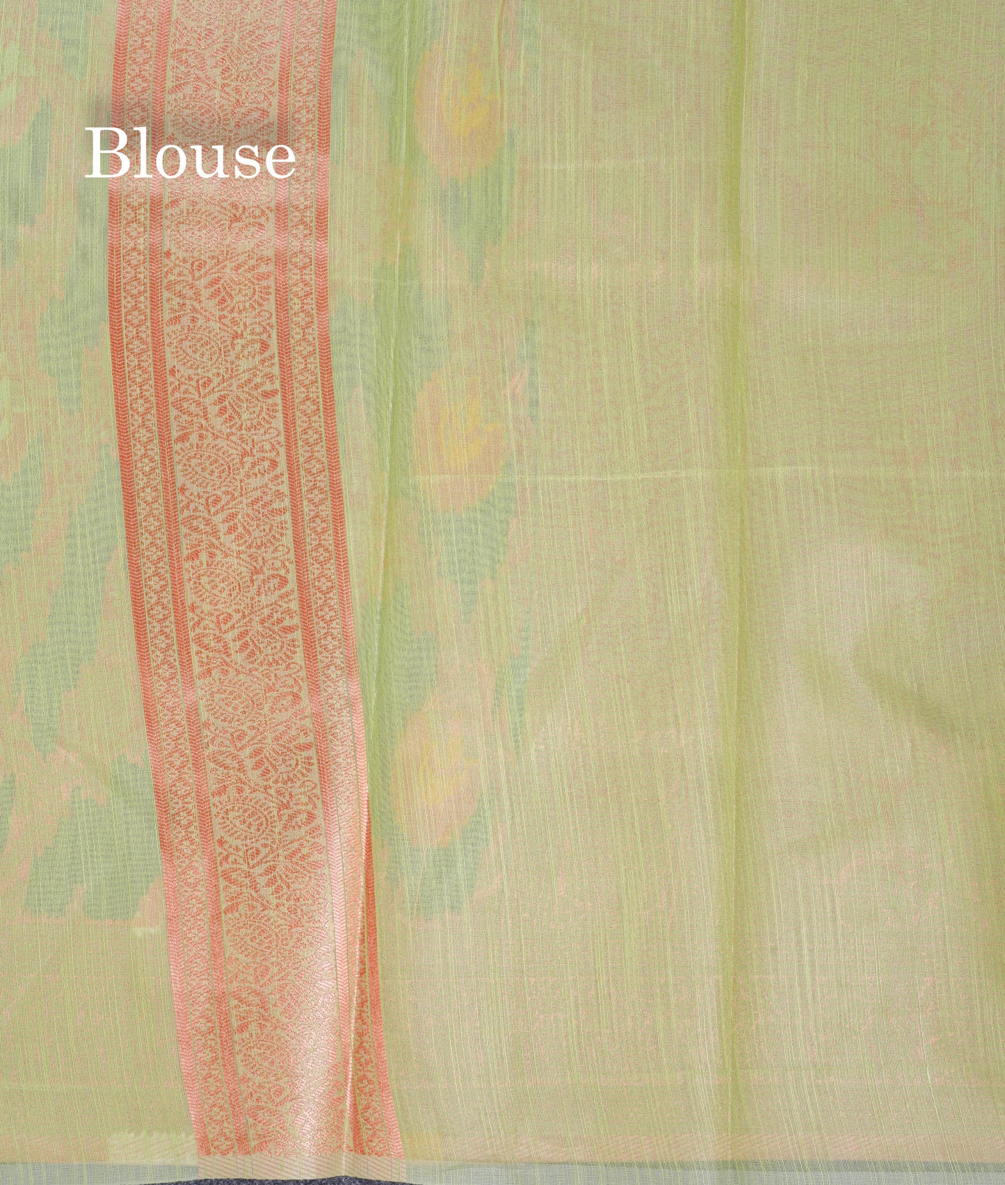 Light Green Meenakari Work Cotton Mix Saree With Self Blouse