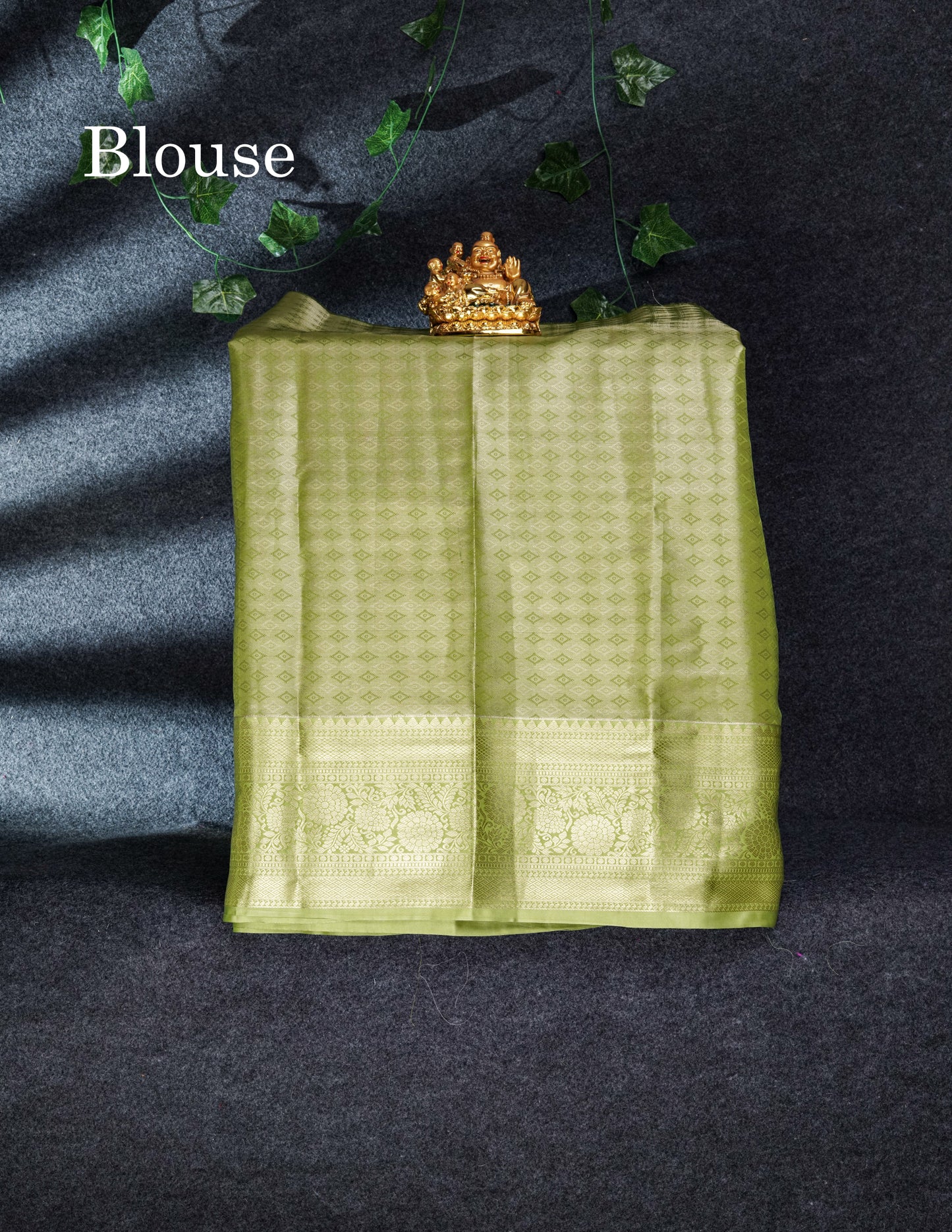 Semi Silk Pattu Pavadai Tissue (Orange) with Pista Green Blouse 27"