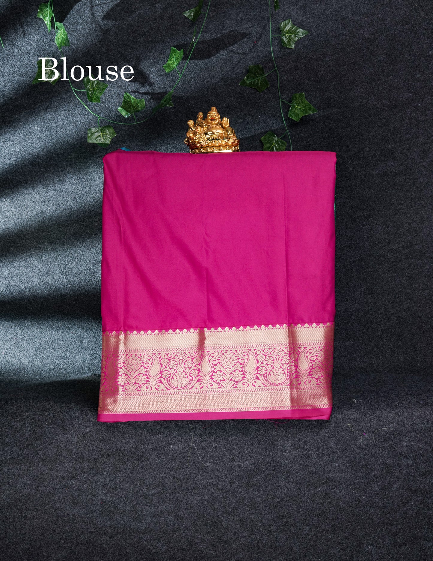 Semi Silk Pattu Pavadai (Ramar Blue) with Pink Blouse 26"