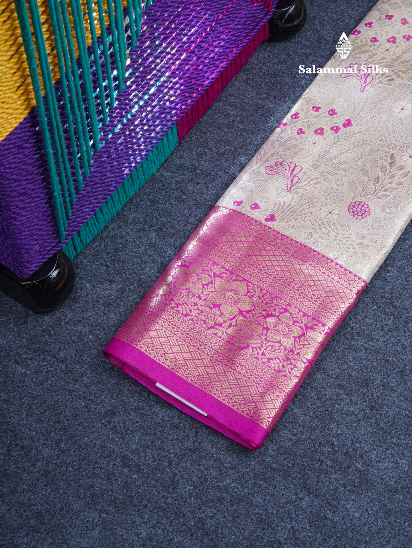 Semi Silk Pattu Pavadai Tissue (Orange) with Pista Green Blouse 27"