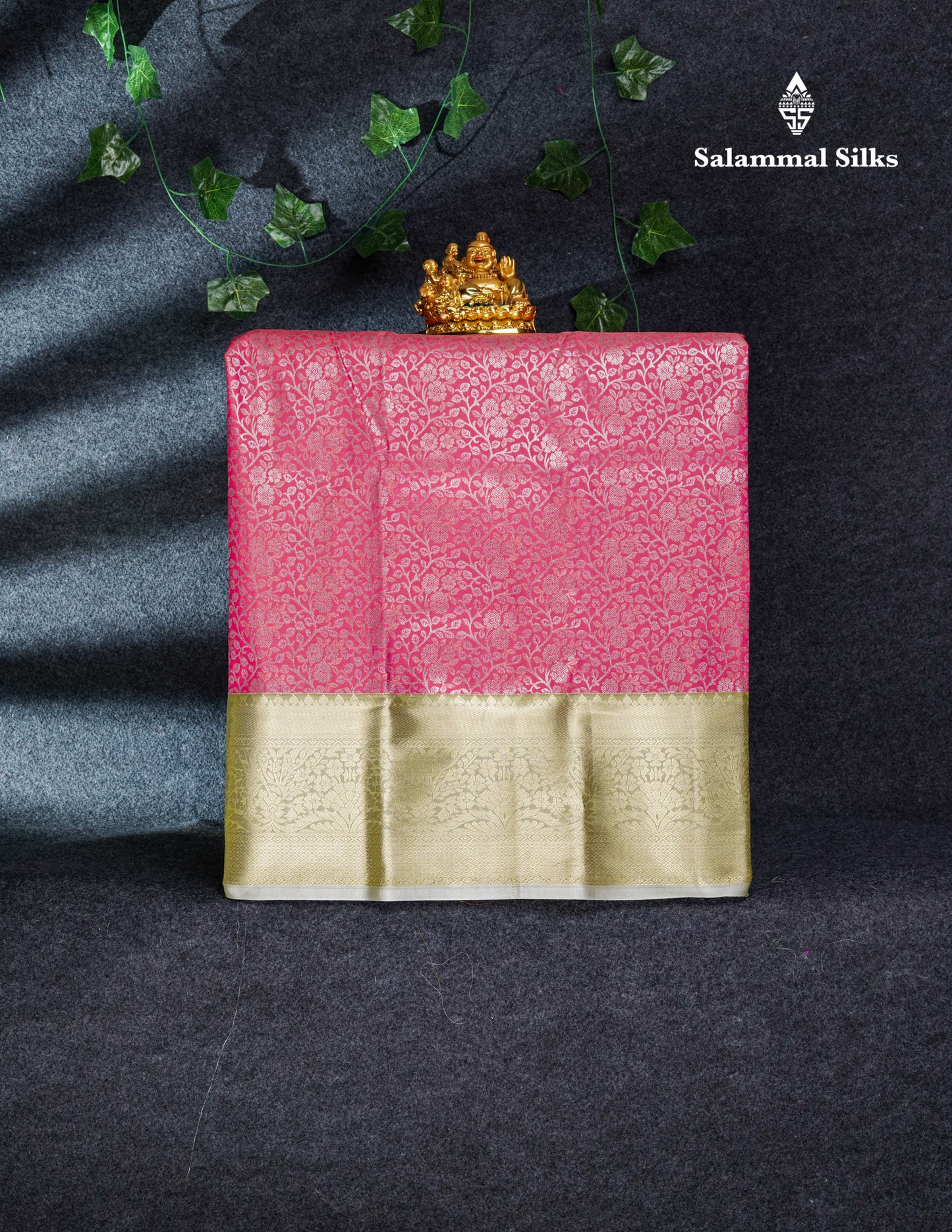 Semi Silk Pattu Pavadai (Sapphire Green) with Lavender Blouse 27"