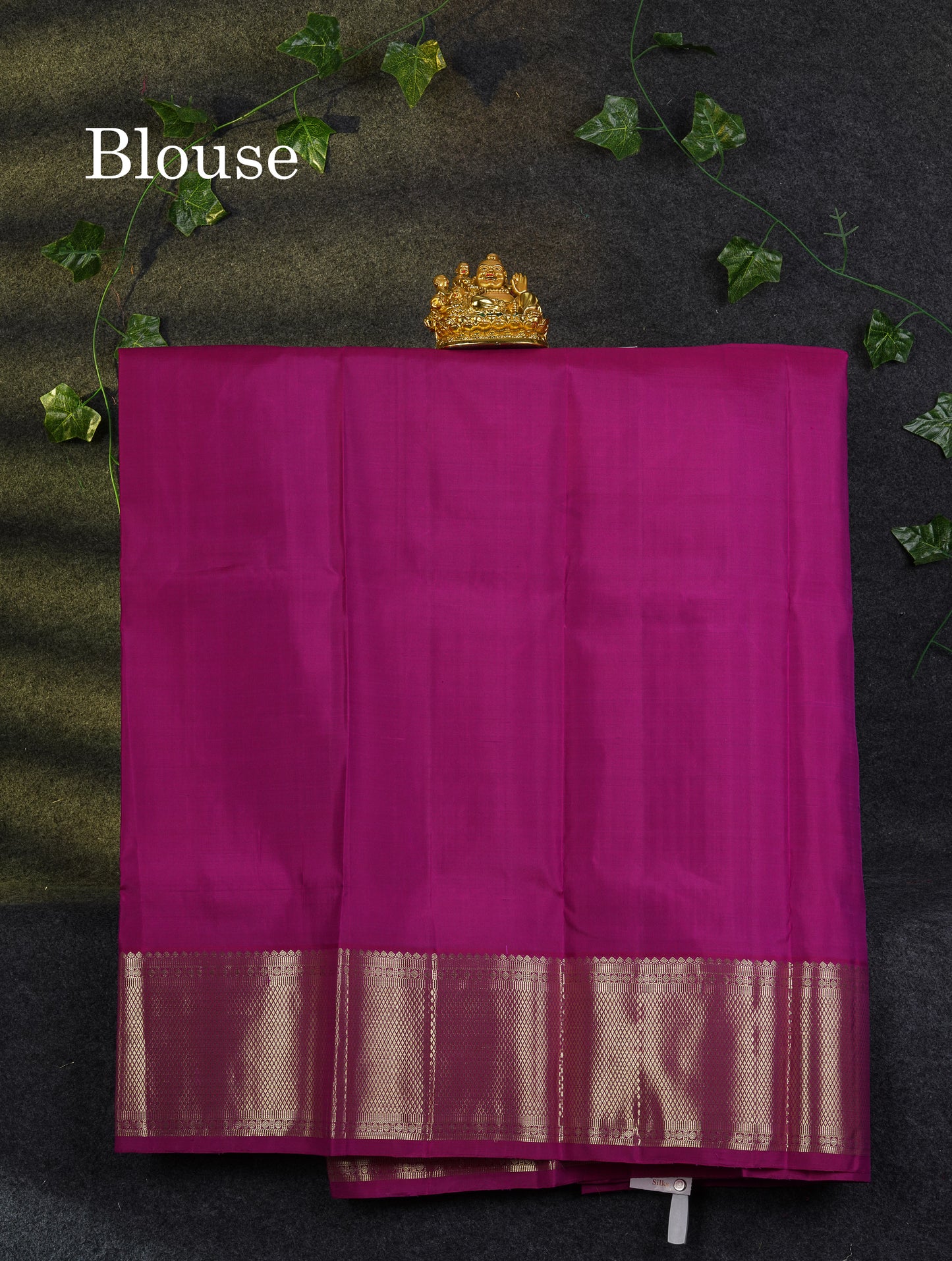Beautiful Pure Silk Pattu Pavadai Checks With Butta (Magenta) With Contrast Magenta Pink Blouse 36"