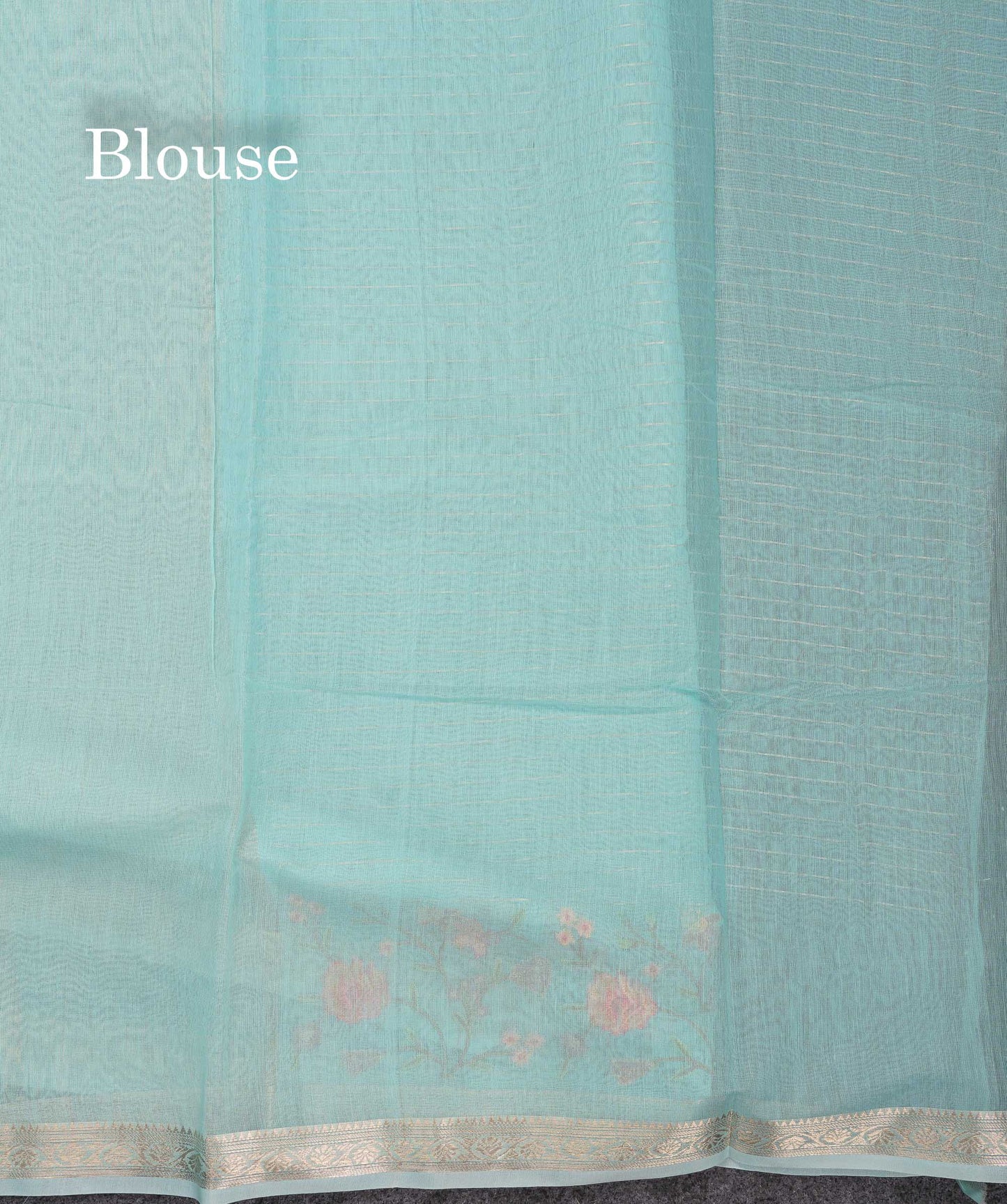 Beautiful Light Pink Zari Lines Cotton Mix Fancy Saree With Embroidery Floral Design & Small Zari Border