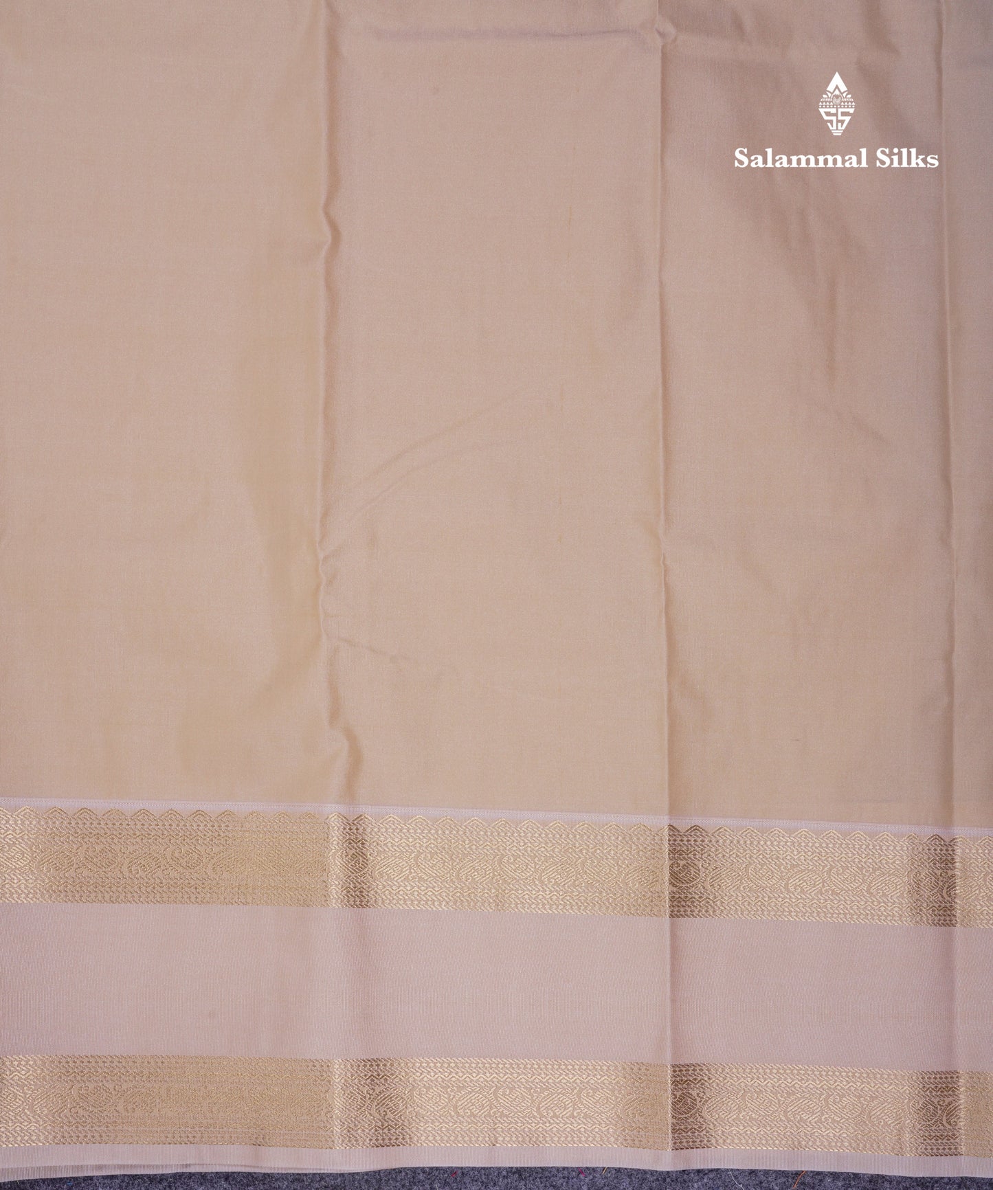 Beautiful Dark Brown Semi Silk Saree With Contrast Cream Sandal Traditional Rettapet Border
