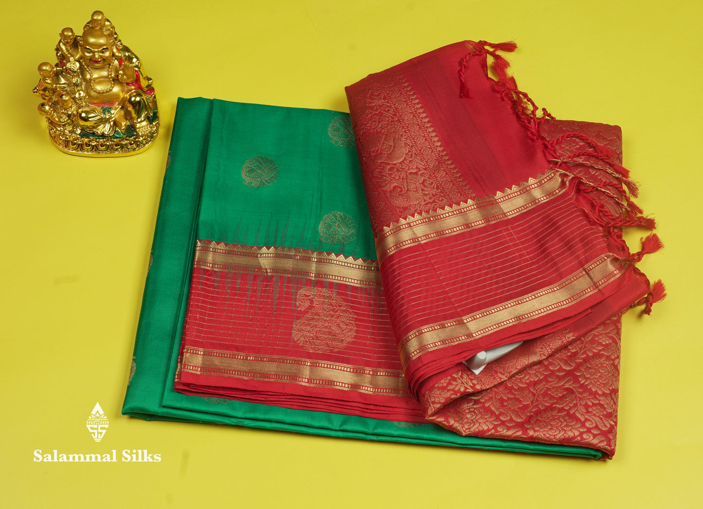 Beautiful Sea Blue Pure Kanjivaram Soft Silk Saree With Contrast Maroon Traditional Border